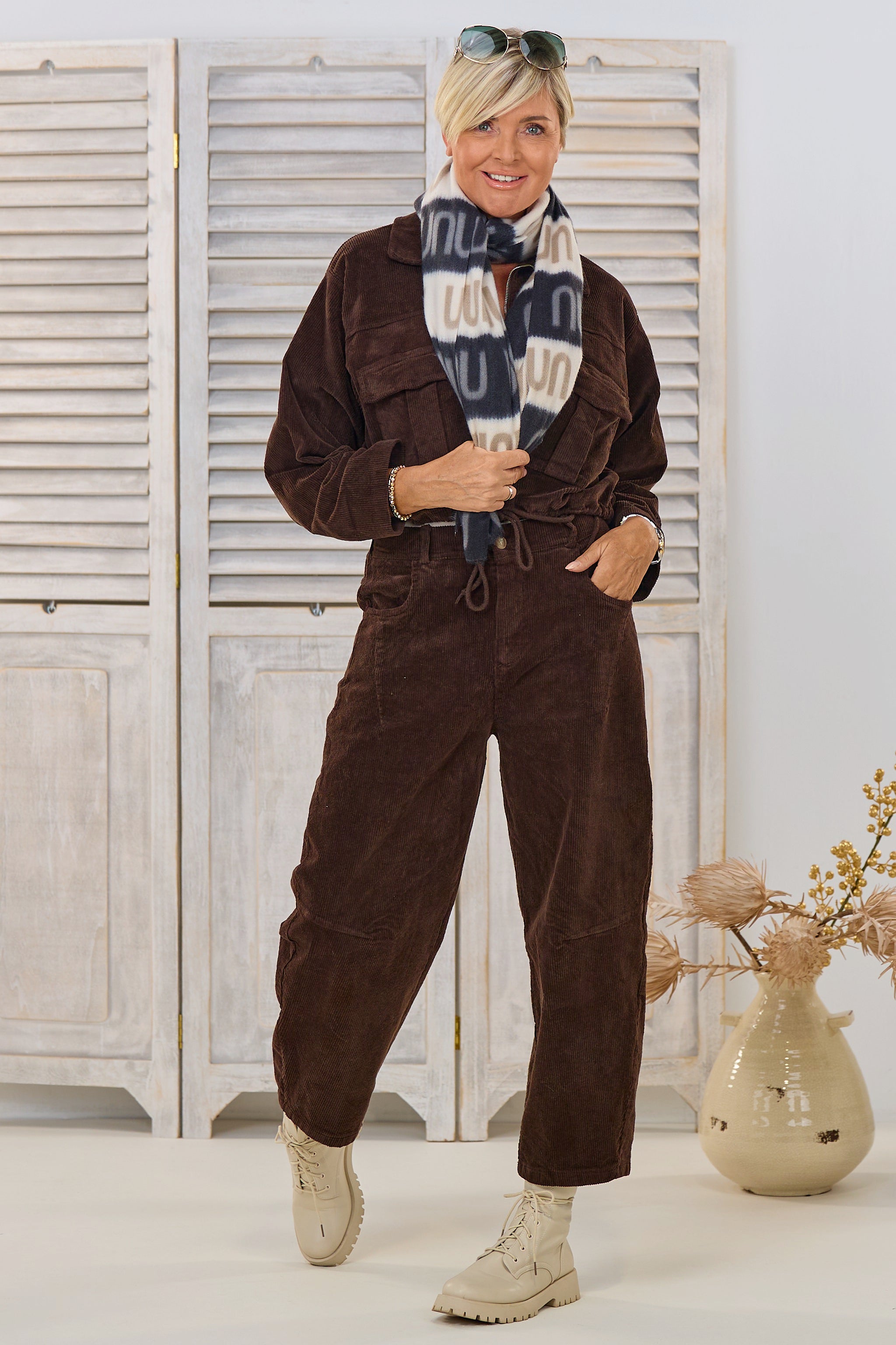 Cordhose im Balloon-Style, braun