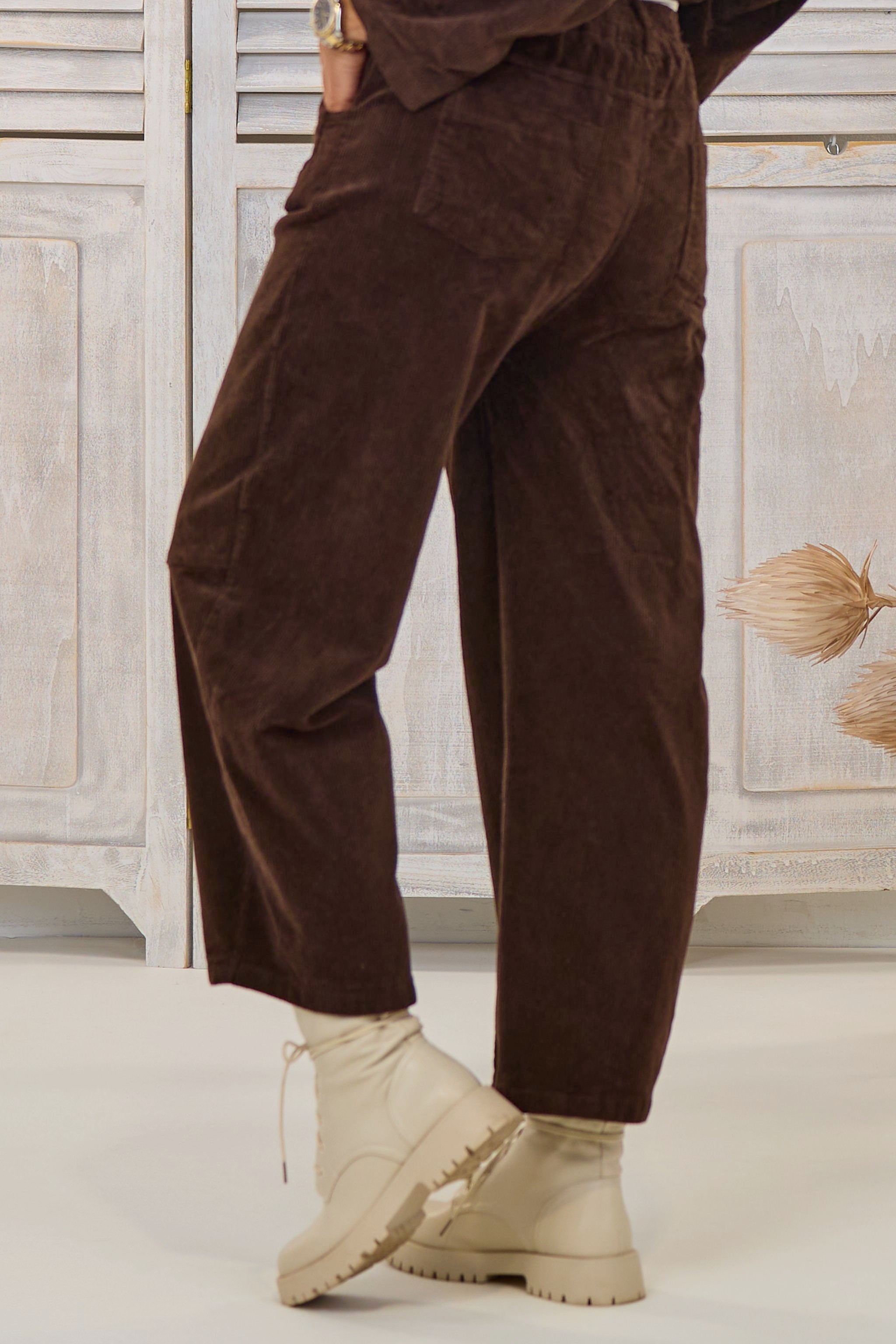 Cordhose im Balloon-Style, braun