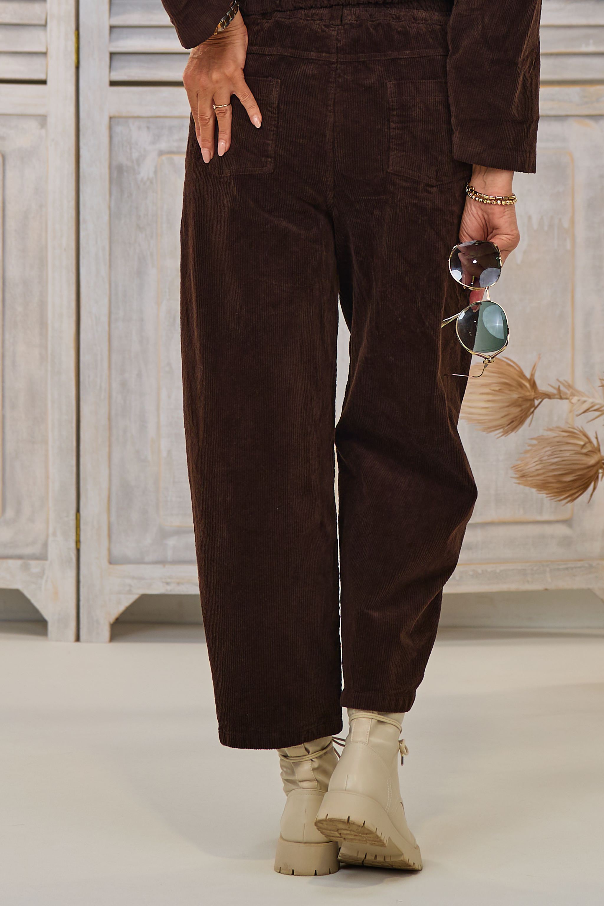 Cordhose im Balloon-Style, braun