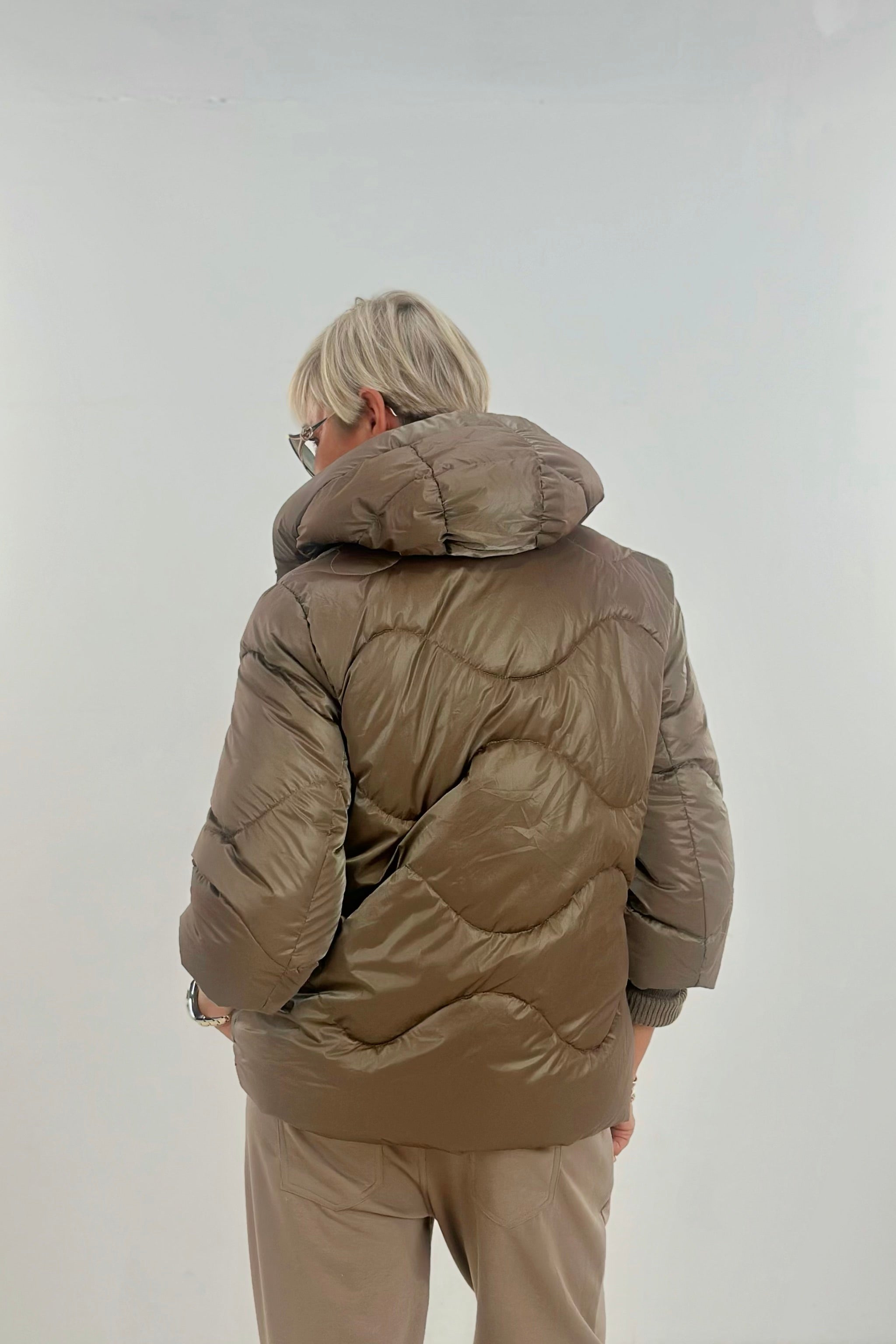 Coole Steppjacke mit engen Bündchen, bronze (braun)