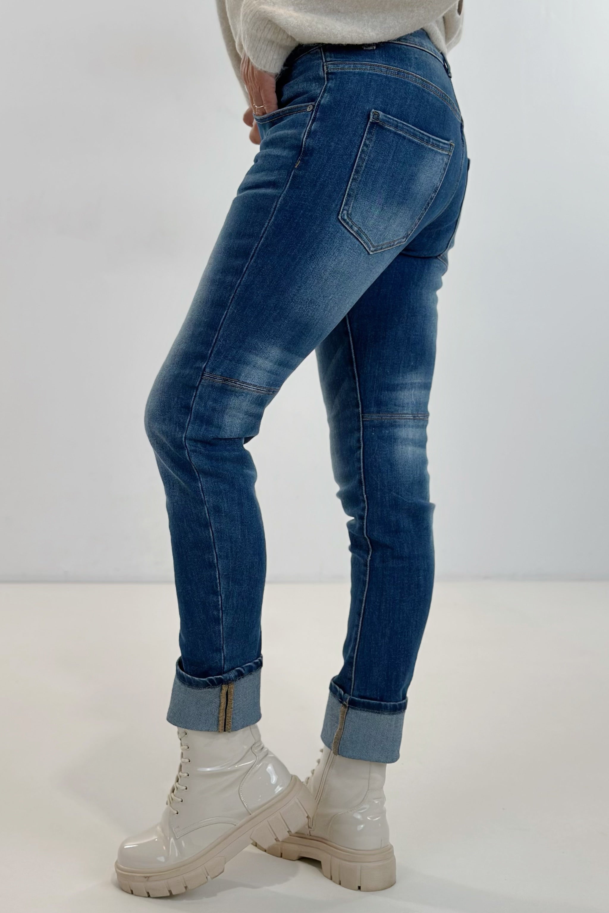 Coole Basic-Jeans, denim used