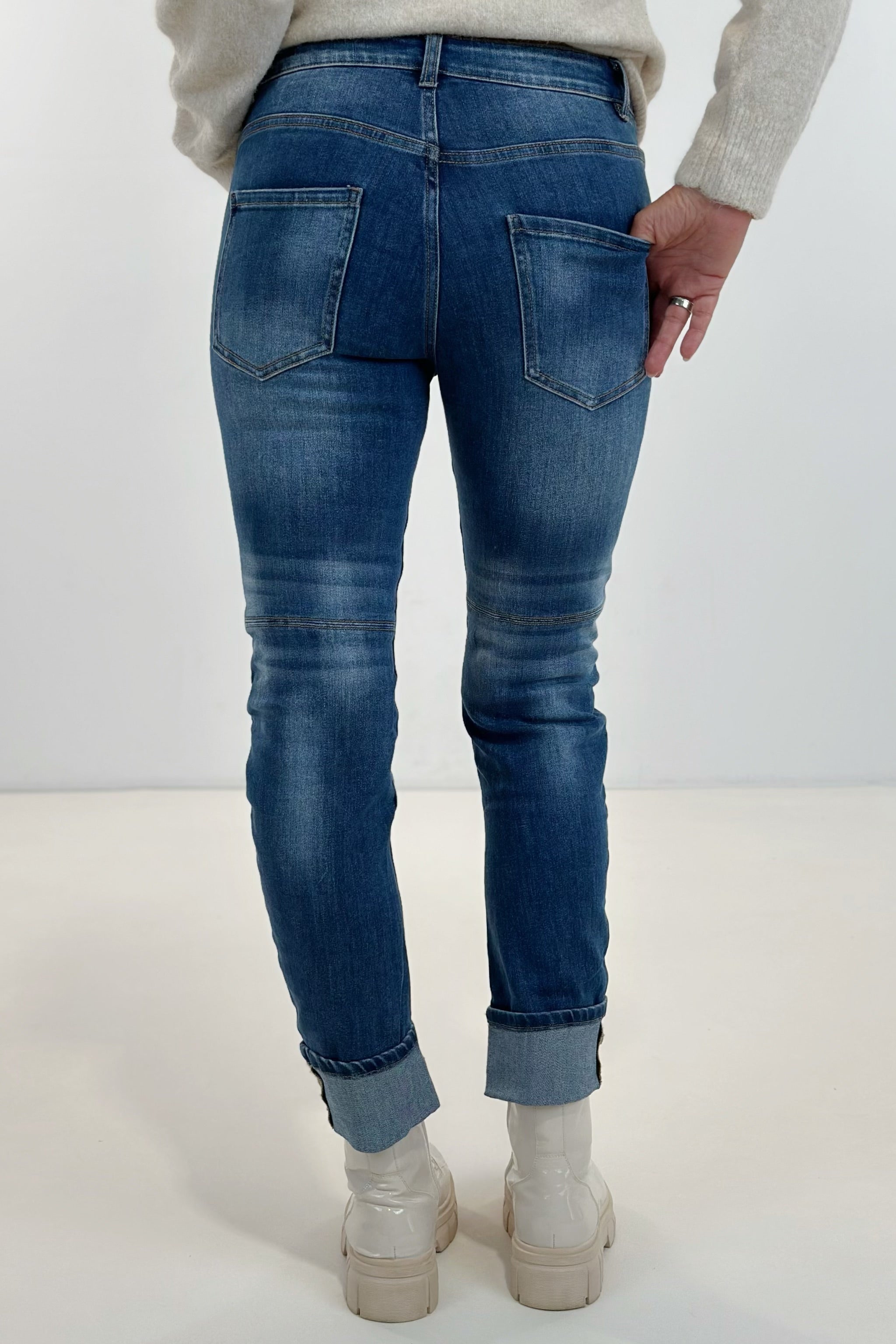 Coole Basic-Jeans, denim used