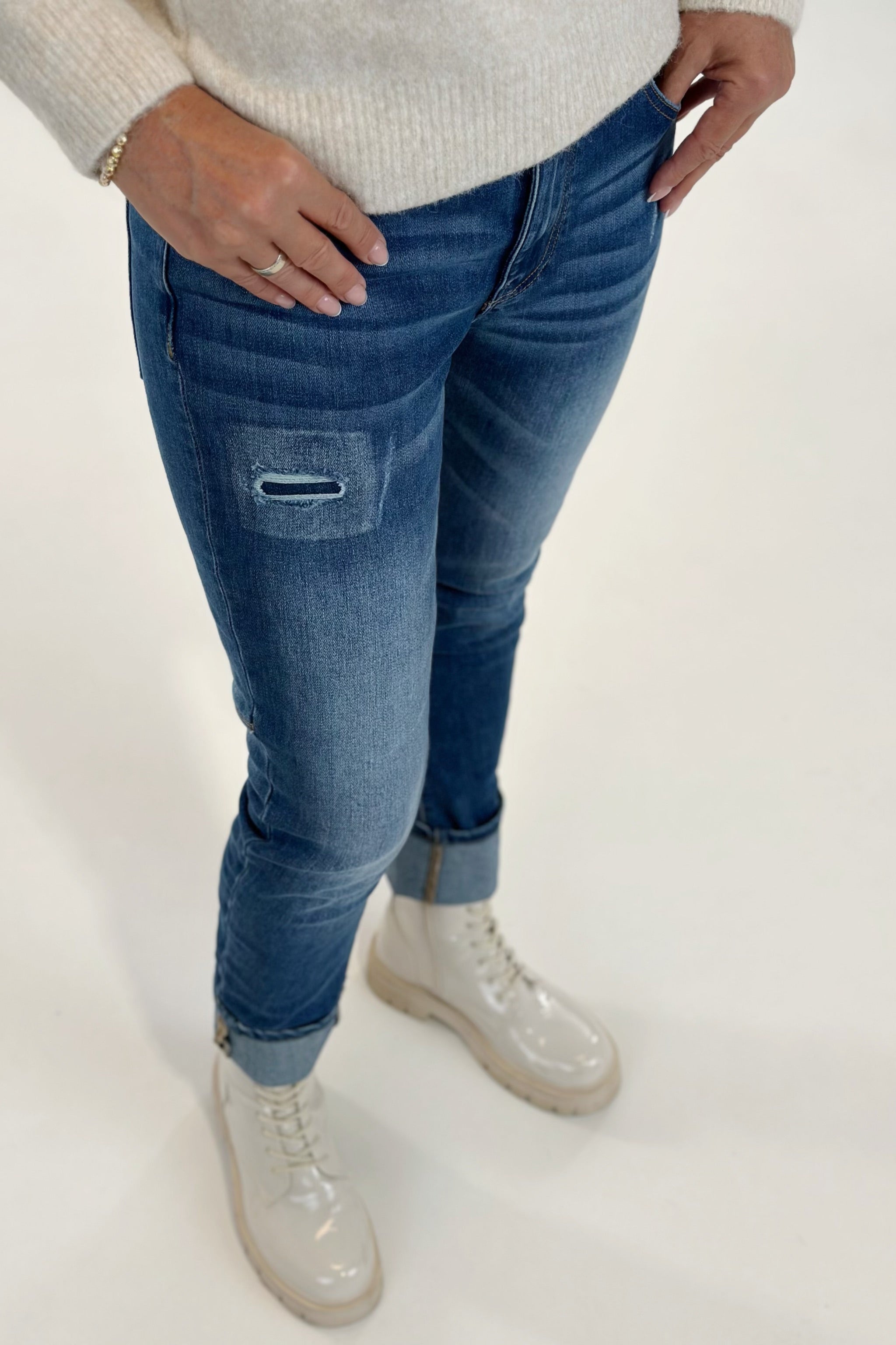Coole Basic-Jeans, denim used
