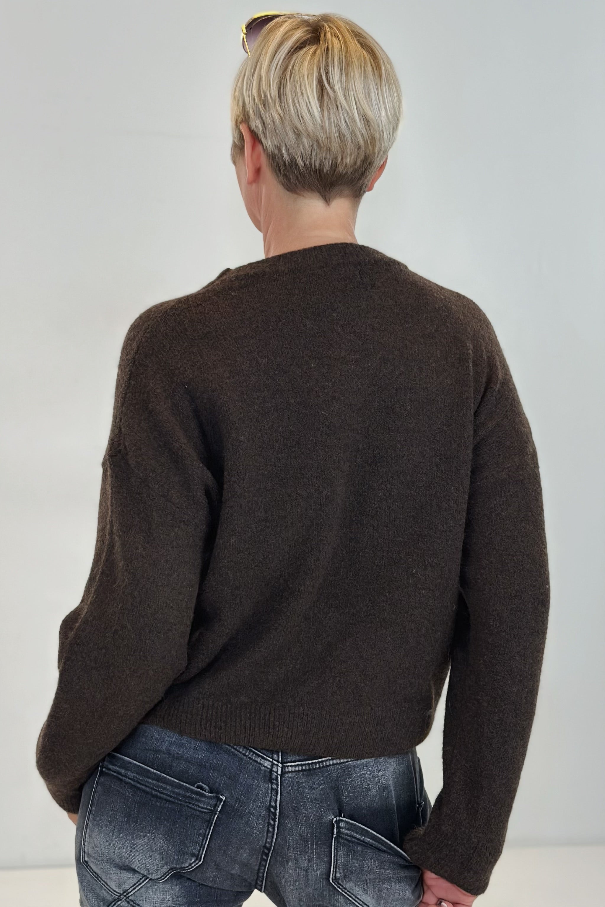 Strickpulli ROCK & ROLL, dunkelbraun