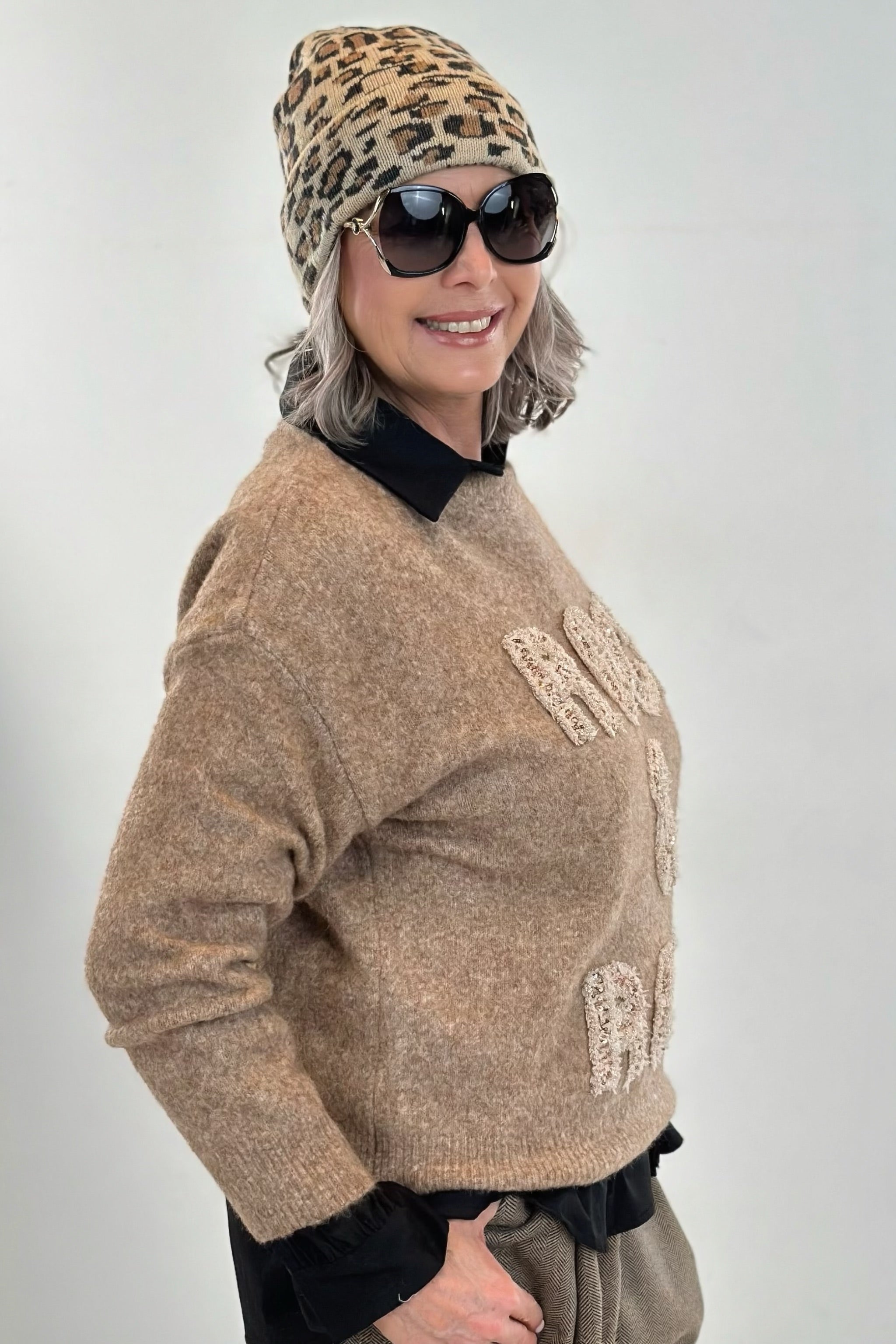 Strickpulli ROCK & ROLL, camel