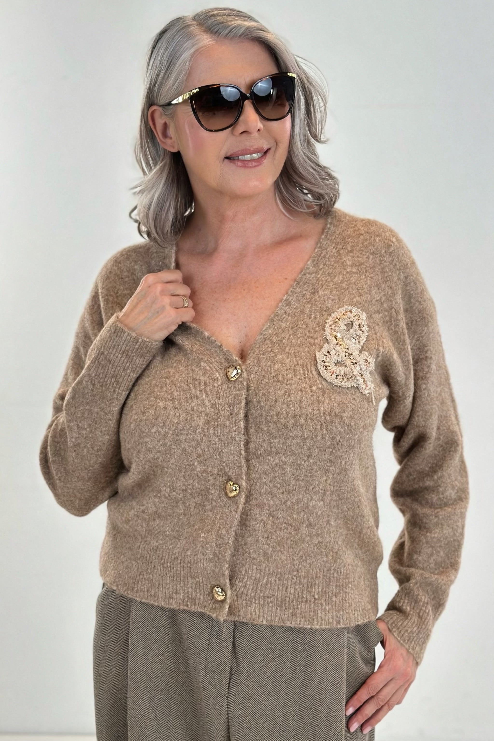 Cardigan ROCK & ROLL, camel