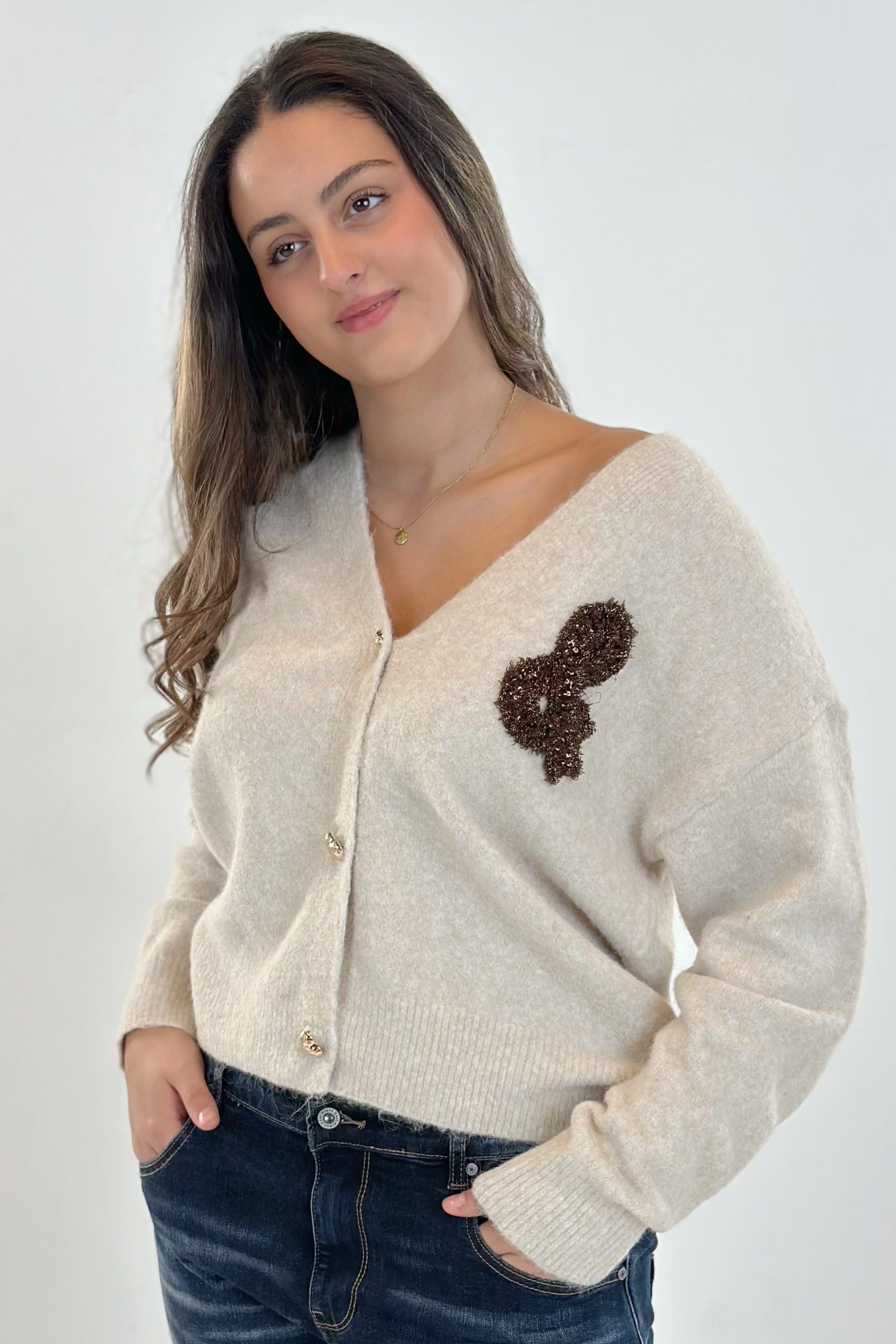 Cardigan ROCK & ROLL, beige
