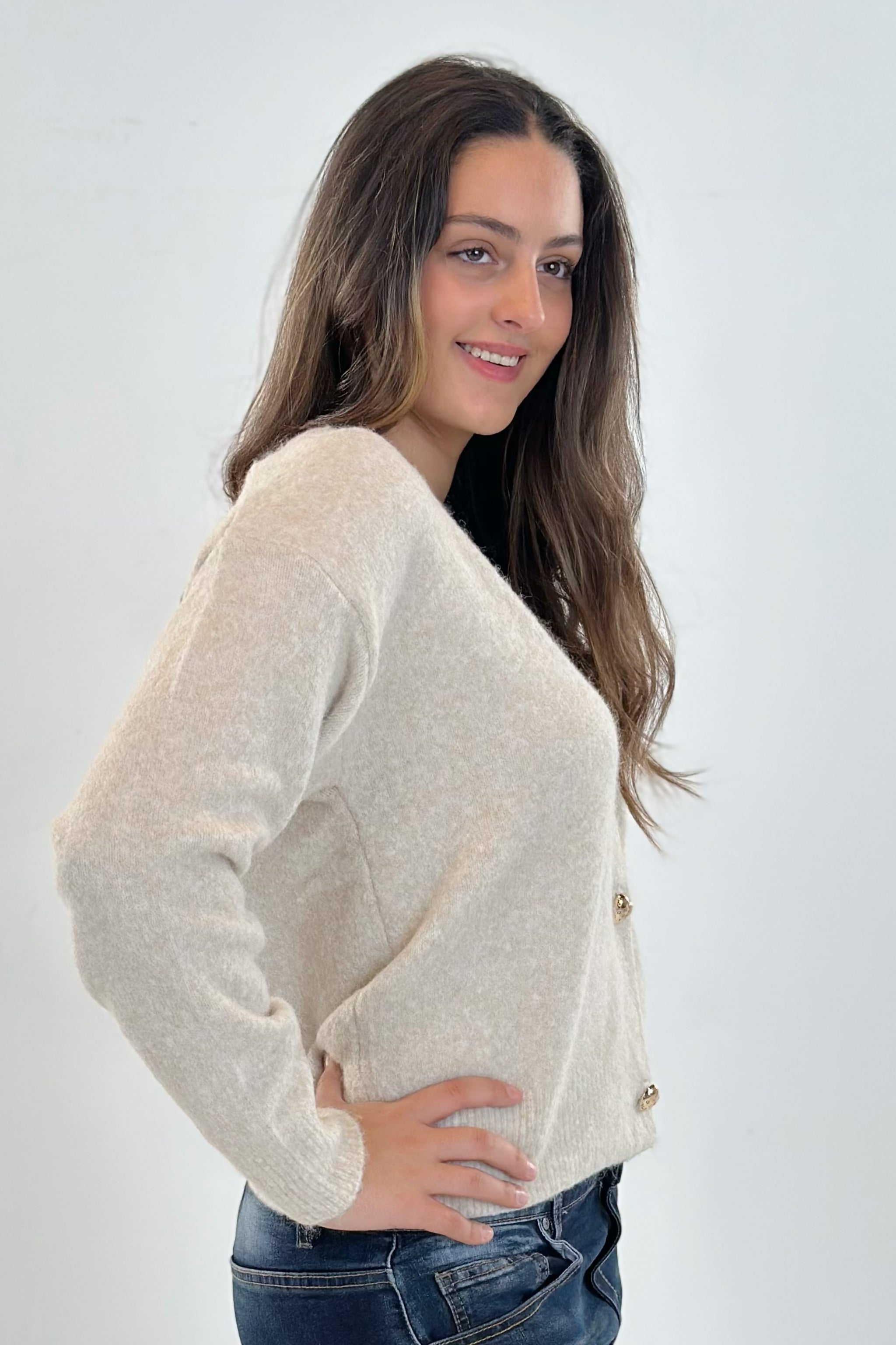 Cardigan ROCK & ROLL, beige