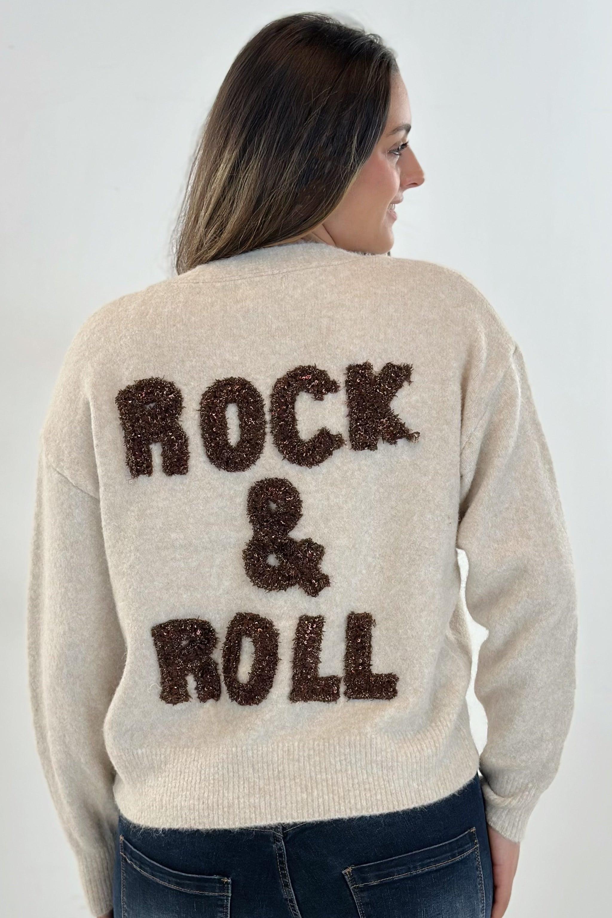Cardigan ROCK & ROLL, beige