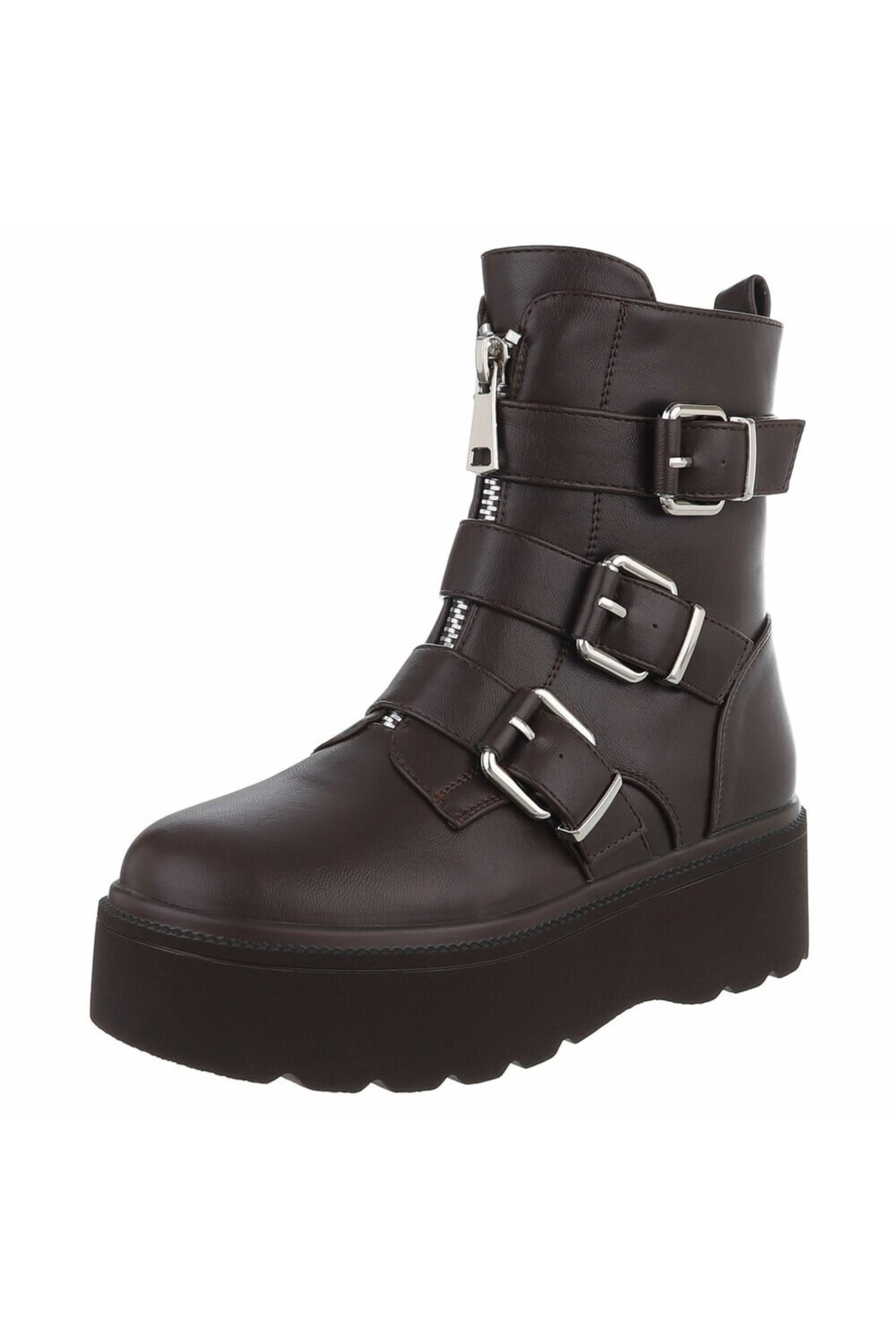 Boots mit Schnallen, braun