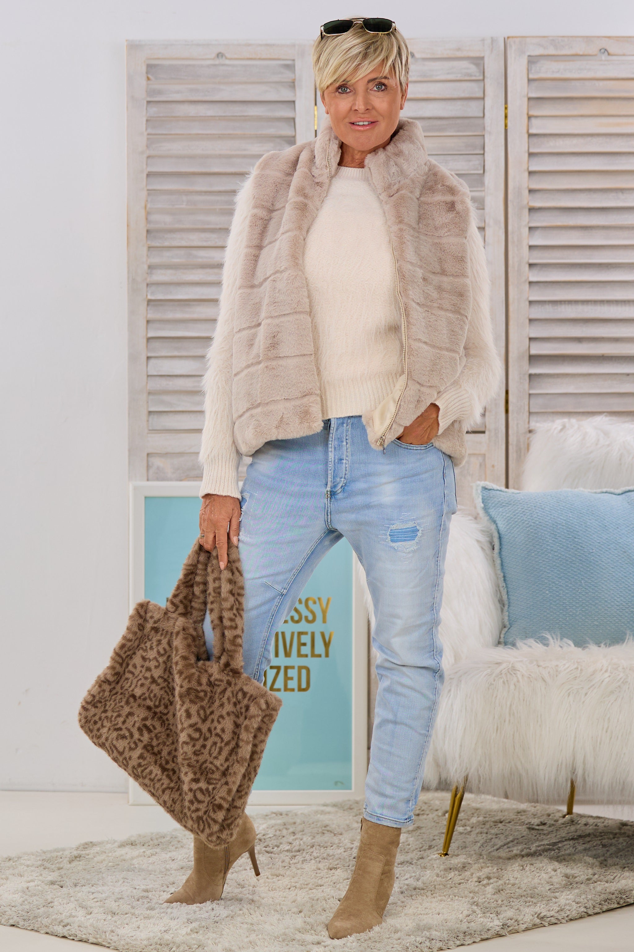 Mega kuscheliger Pulli, beige