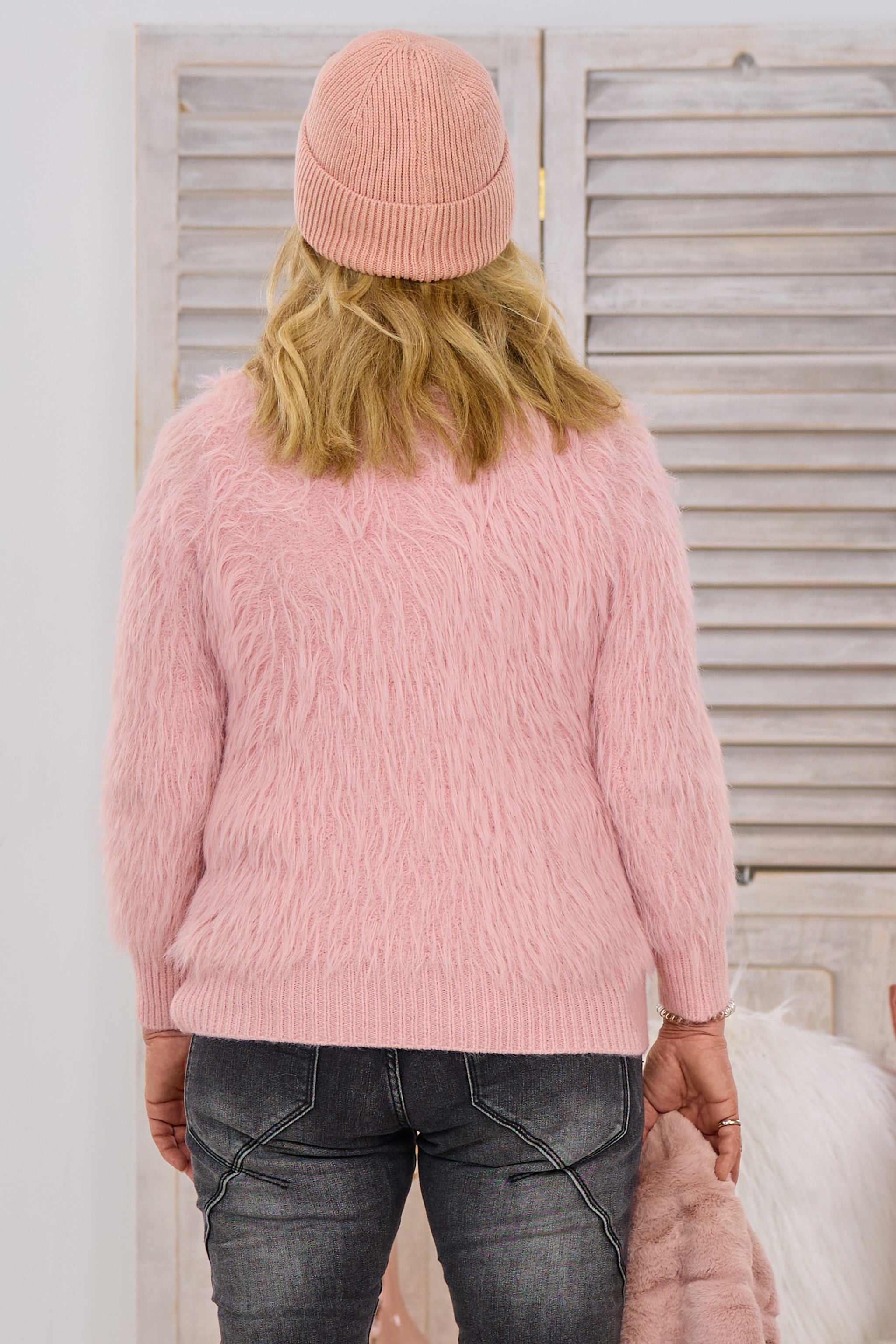 Mega kuscheliger Pulli, altrosa