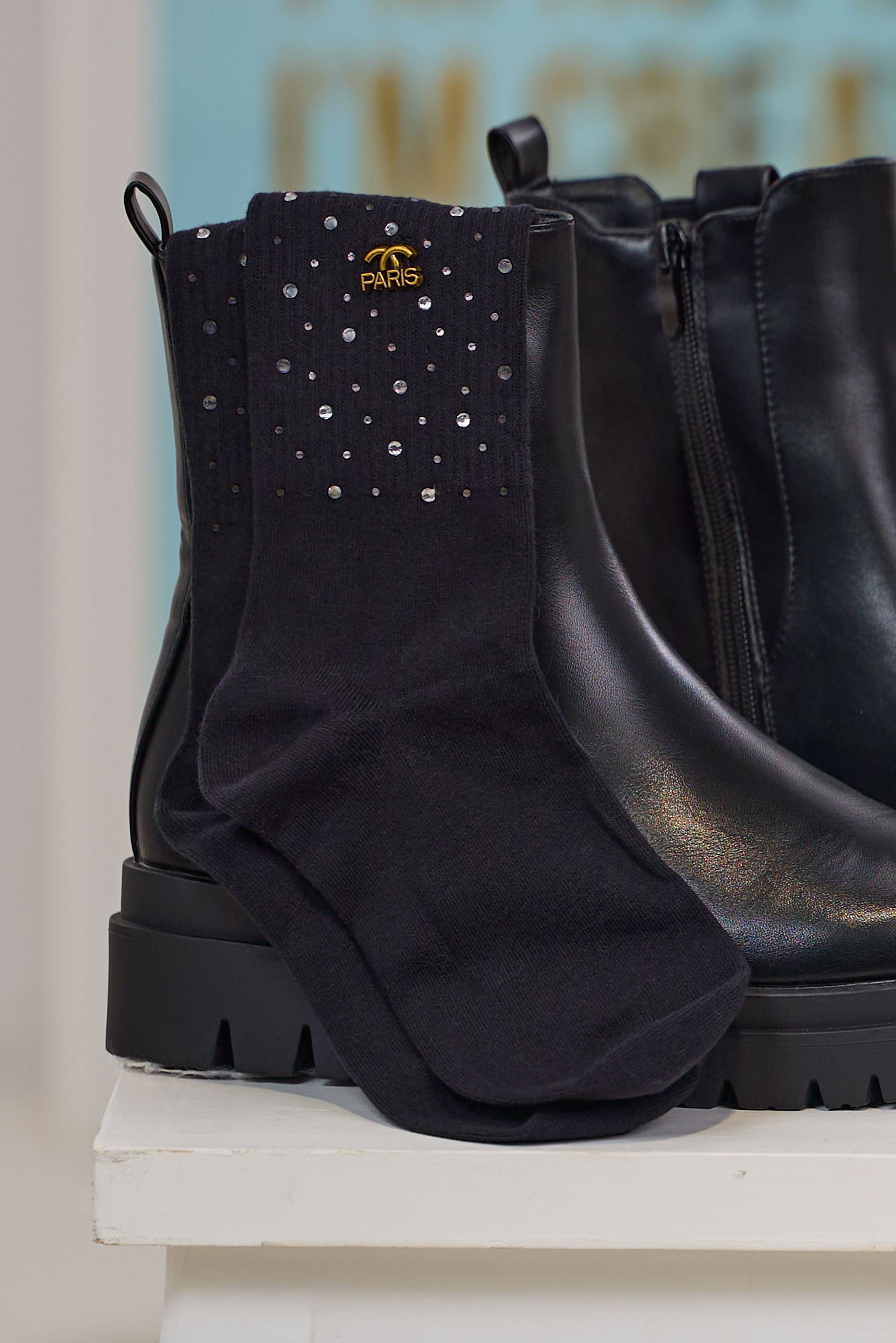 Socken Paris, schwarz