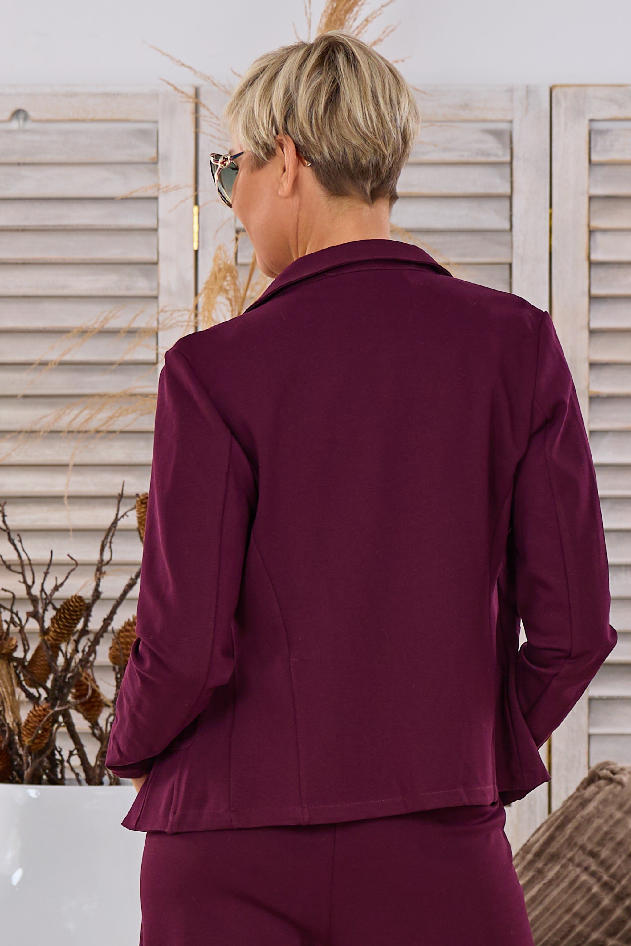 Blazer kurz, bordeaux