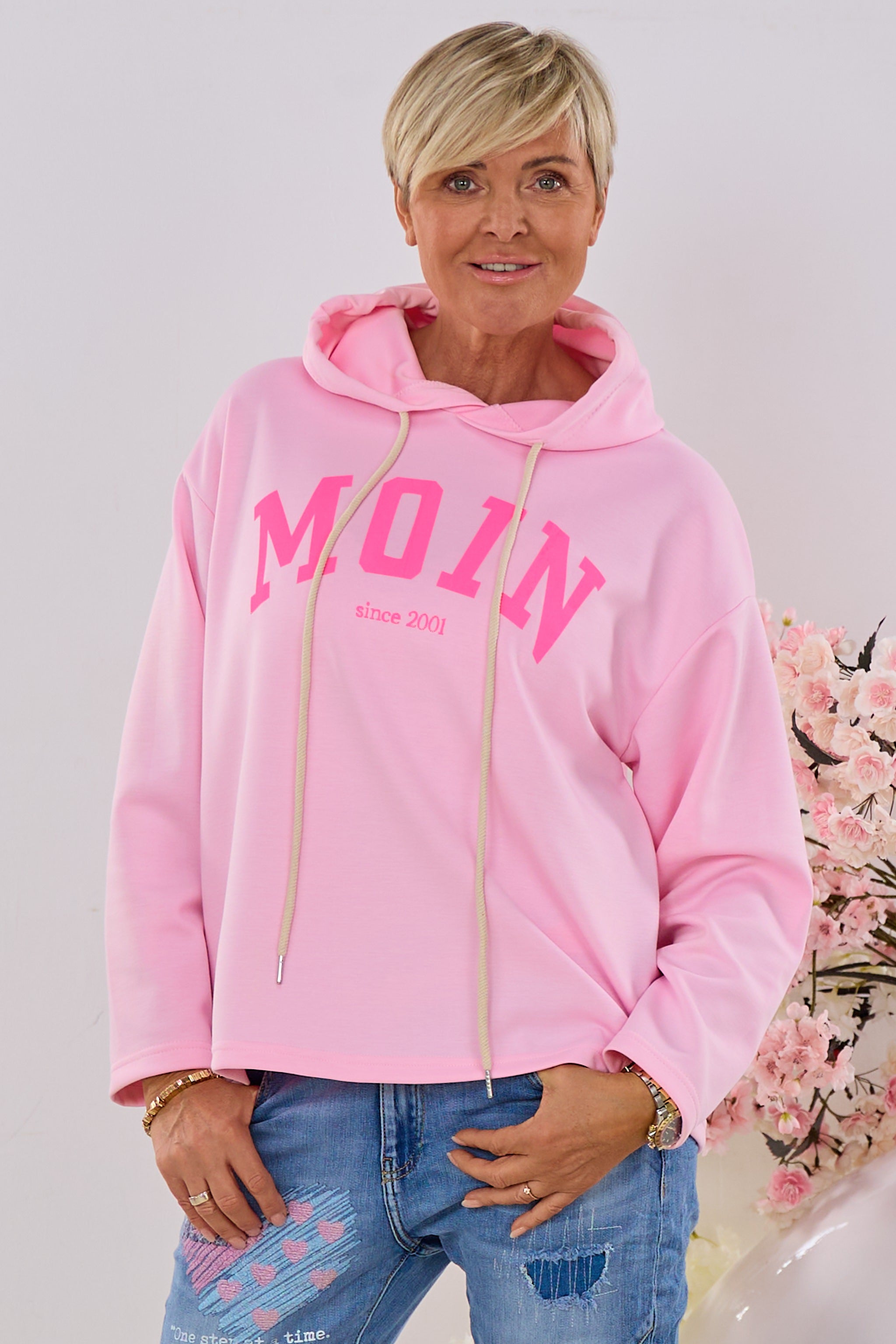 Cozy Hoodie MOIN, rosa-neonpink