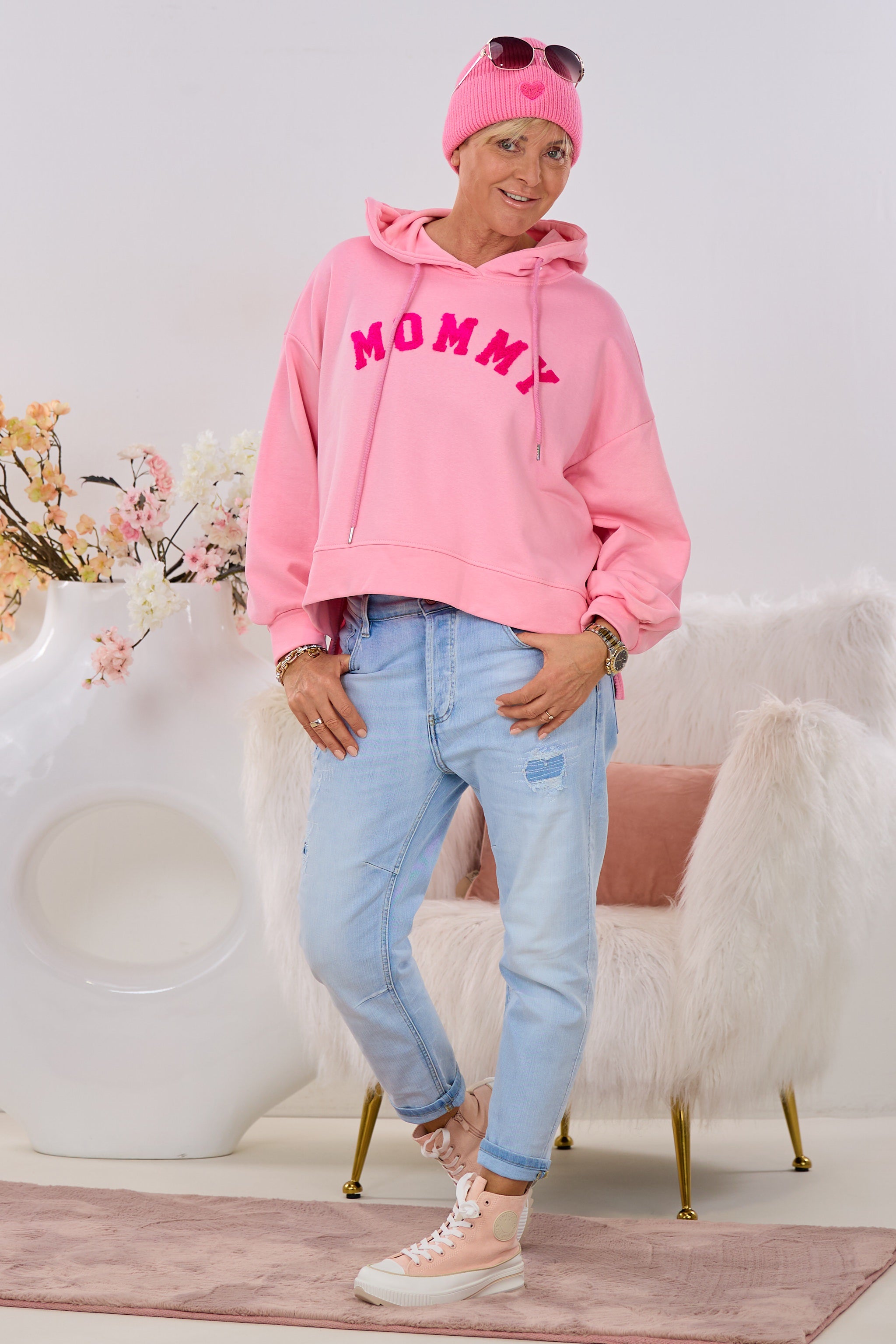 Hoodie MOMMY, rosa
