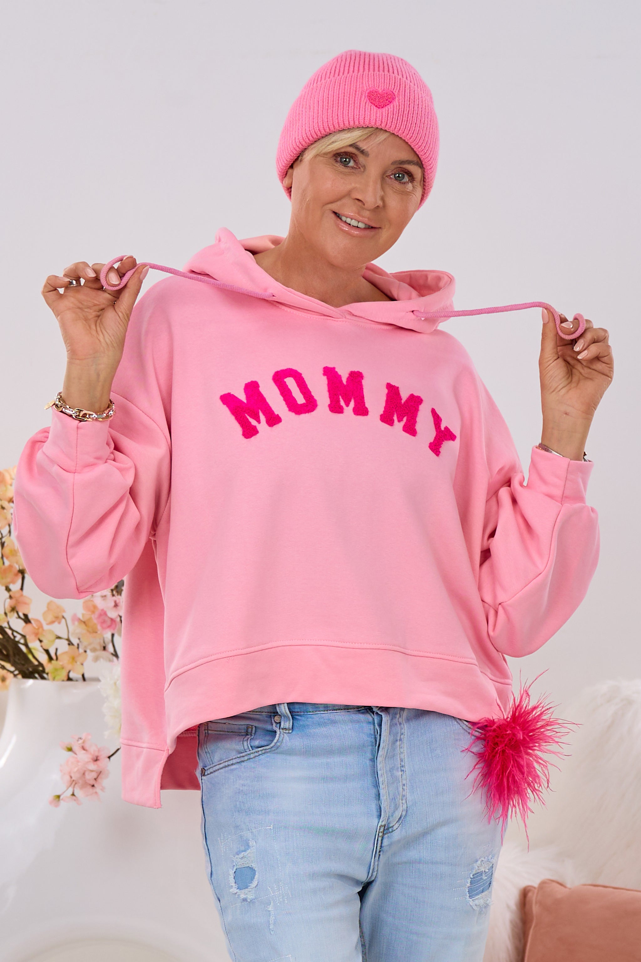 Hoodie MOMMY, rosa