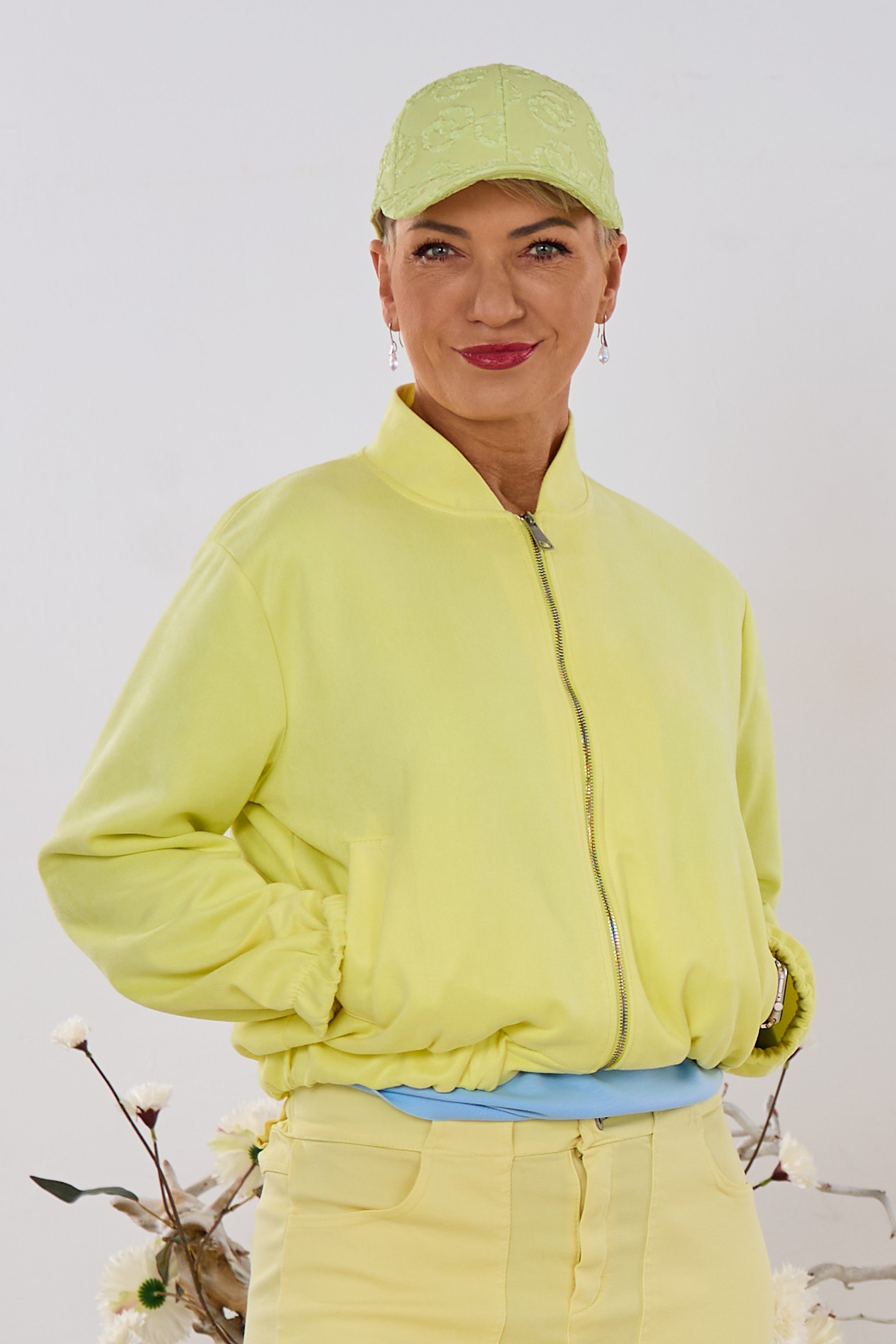 Blouson in Waschleder-Optik, gelb