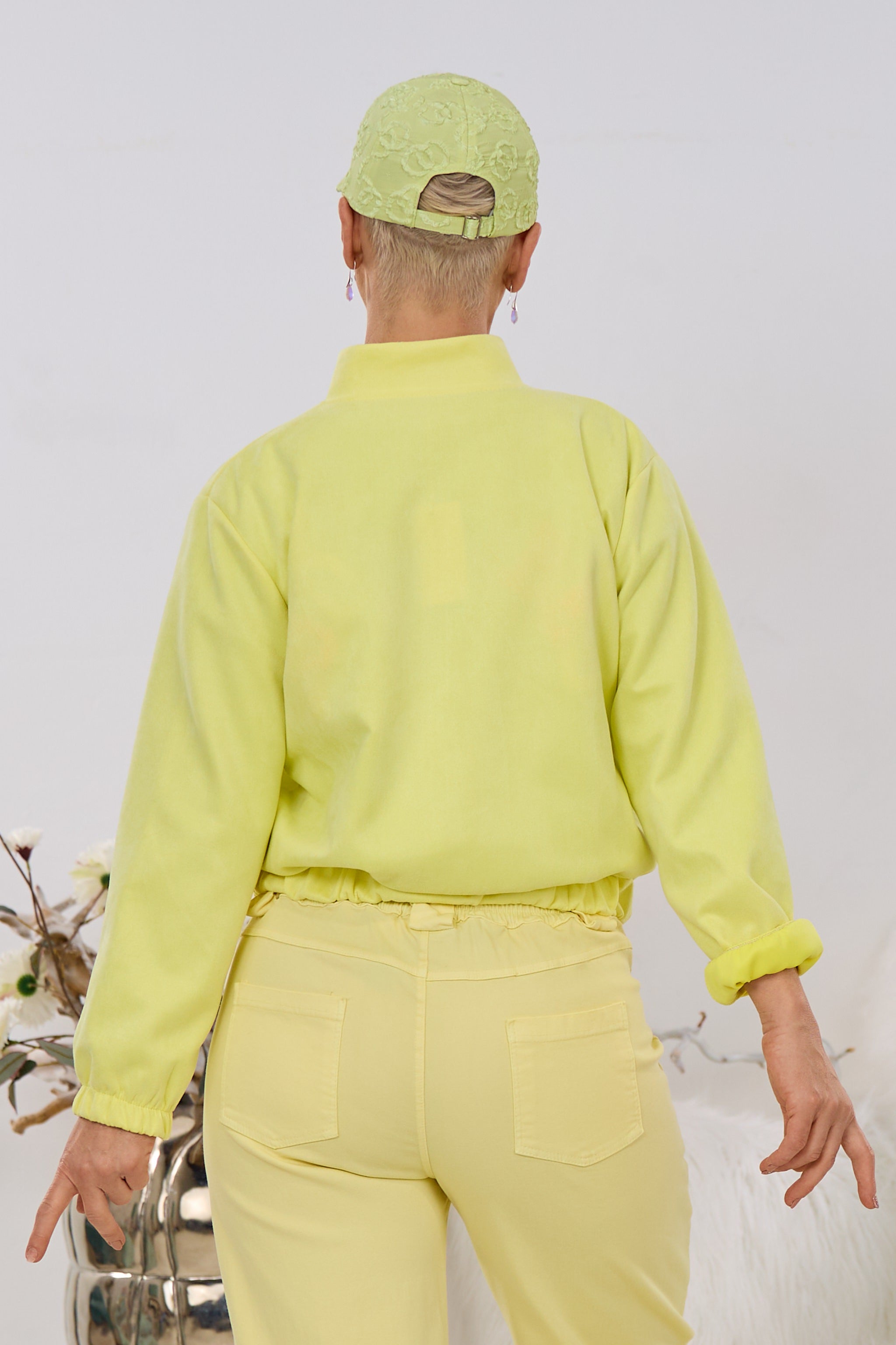 Blouson in Waschleder-Optik, gelb