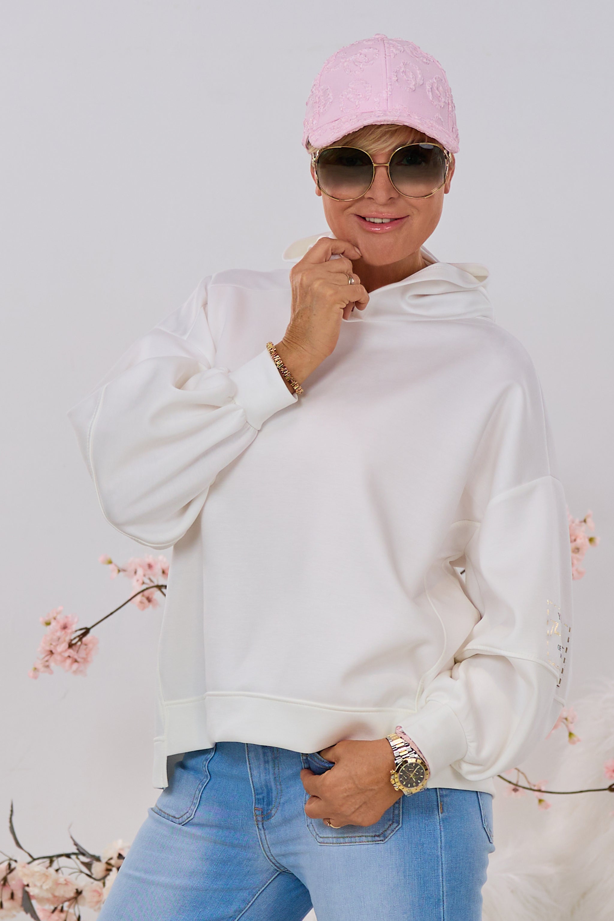 Cozy Basic Hoodie, ecru