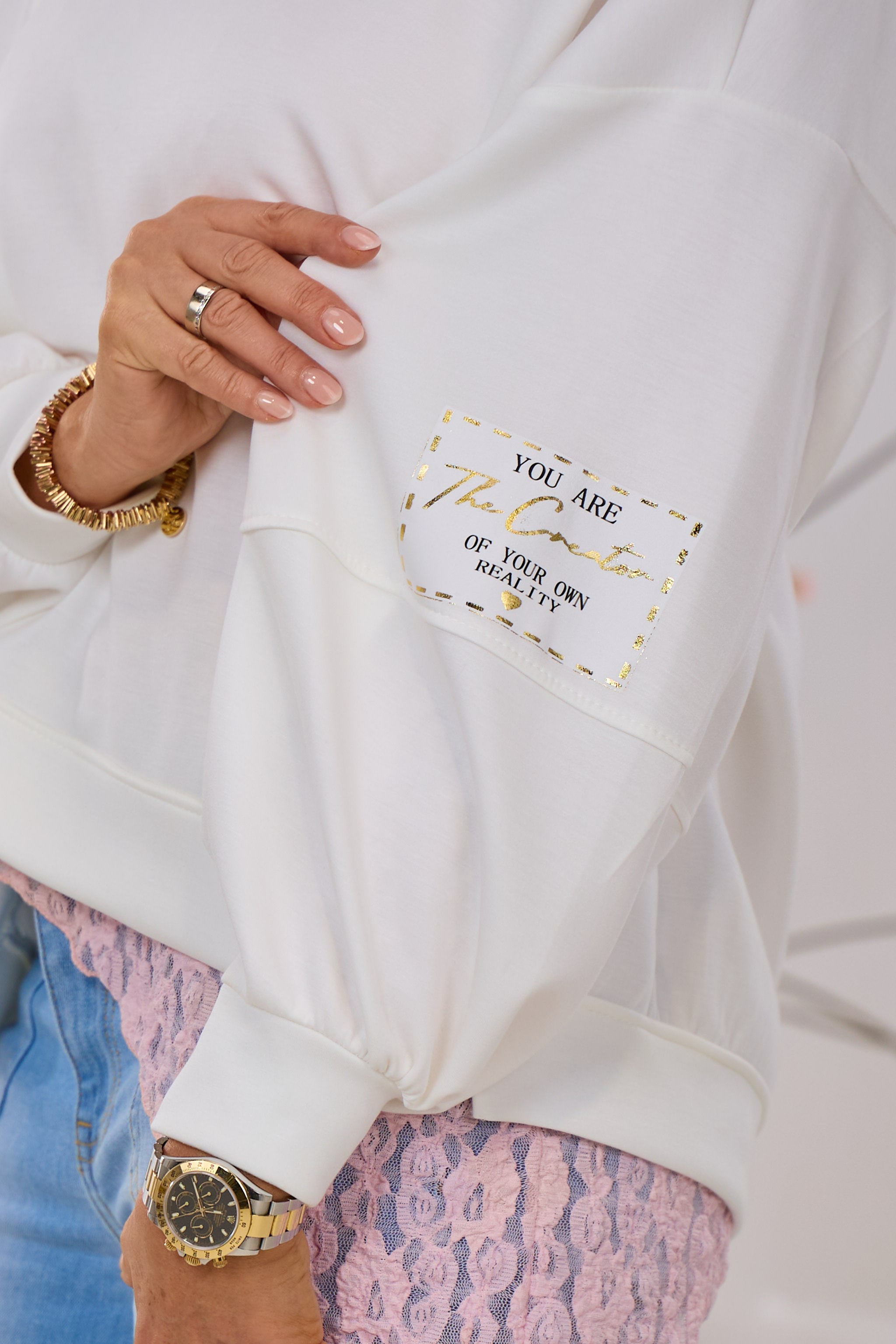 Cozy Basic Hoodie, ecru