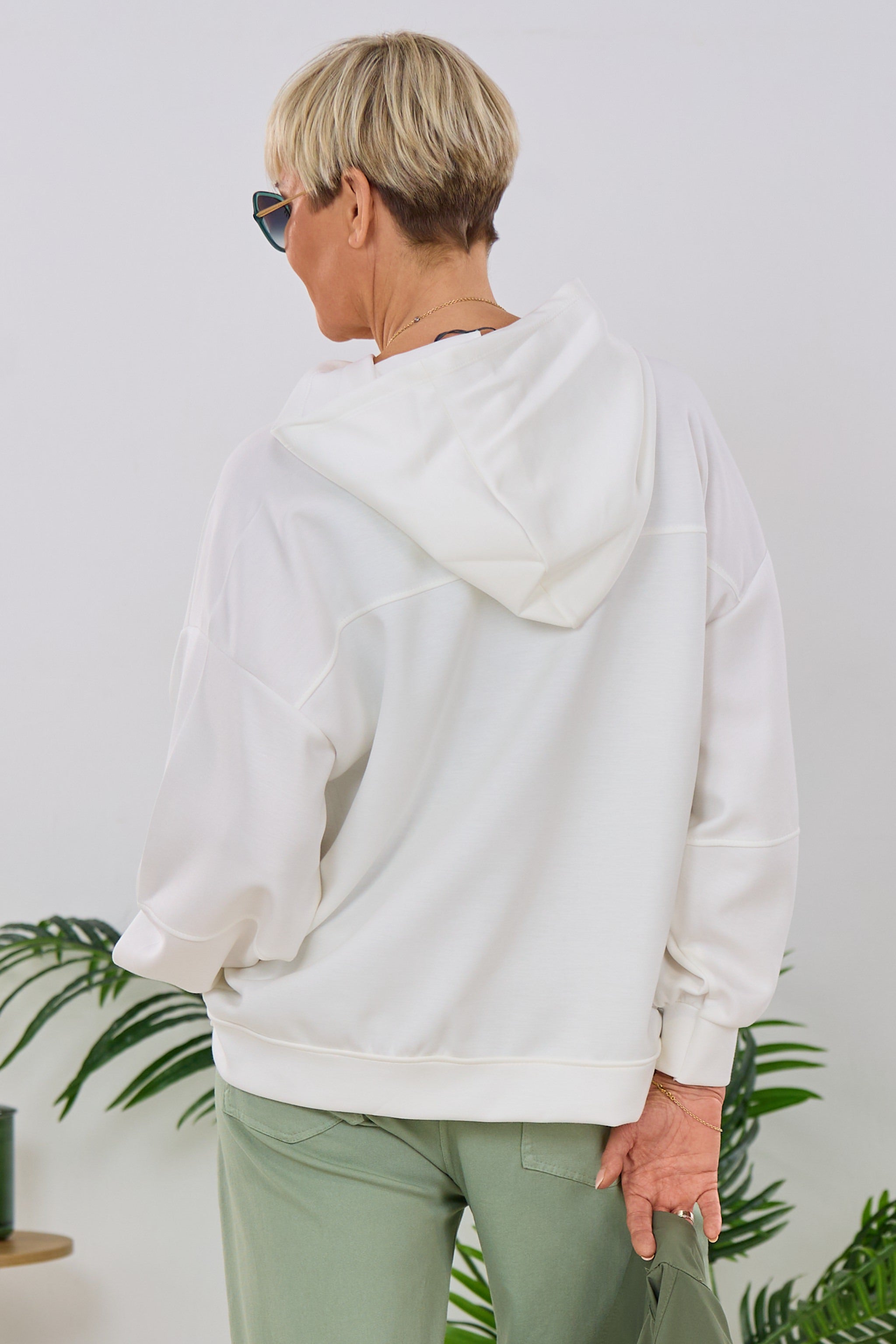Cozy Basic Hoodie, ecru