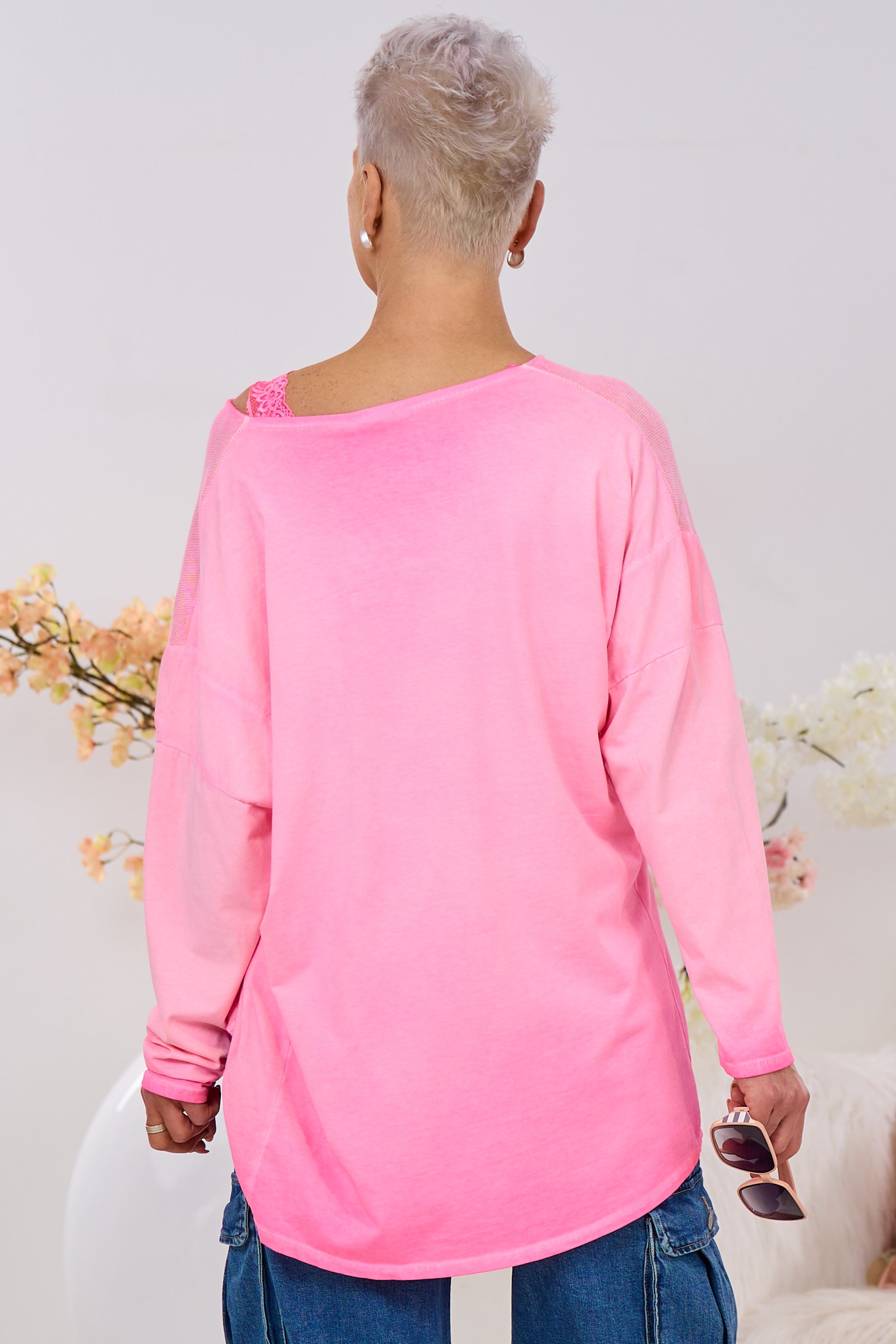 Strickshirt "call my stylist", rosa-pink used