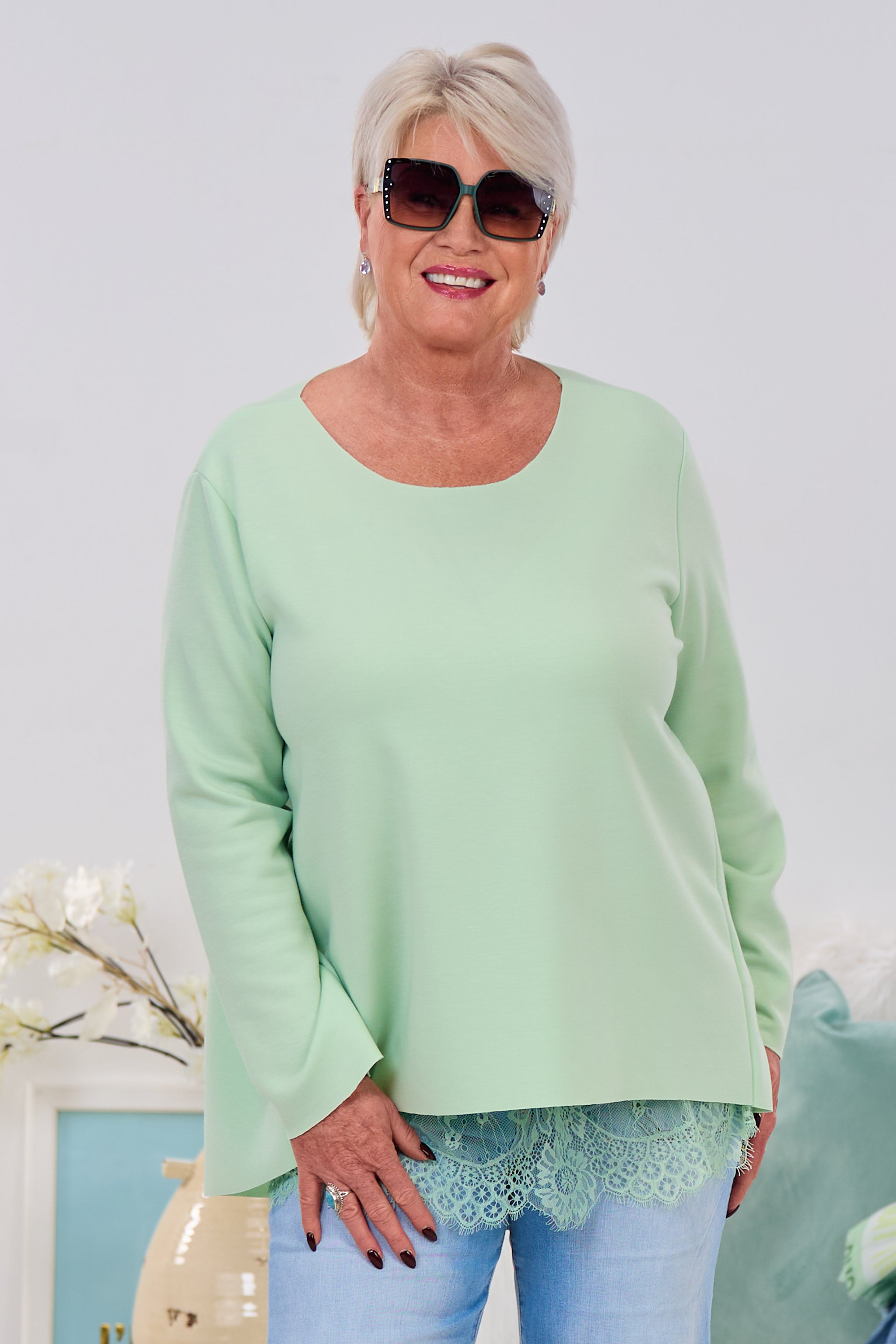 Cozy Basic Shirt, lindgrün