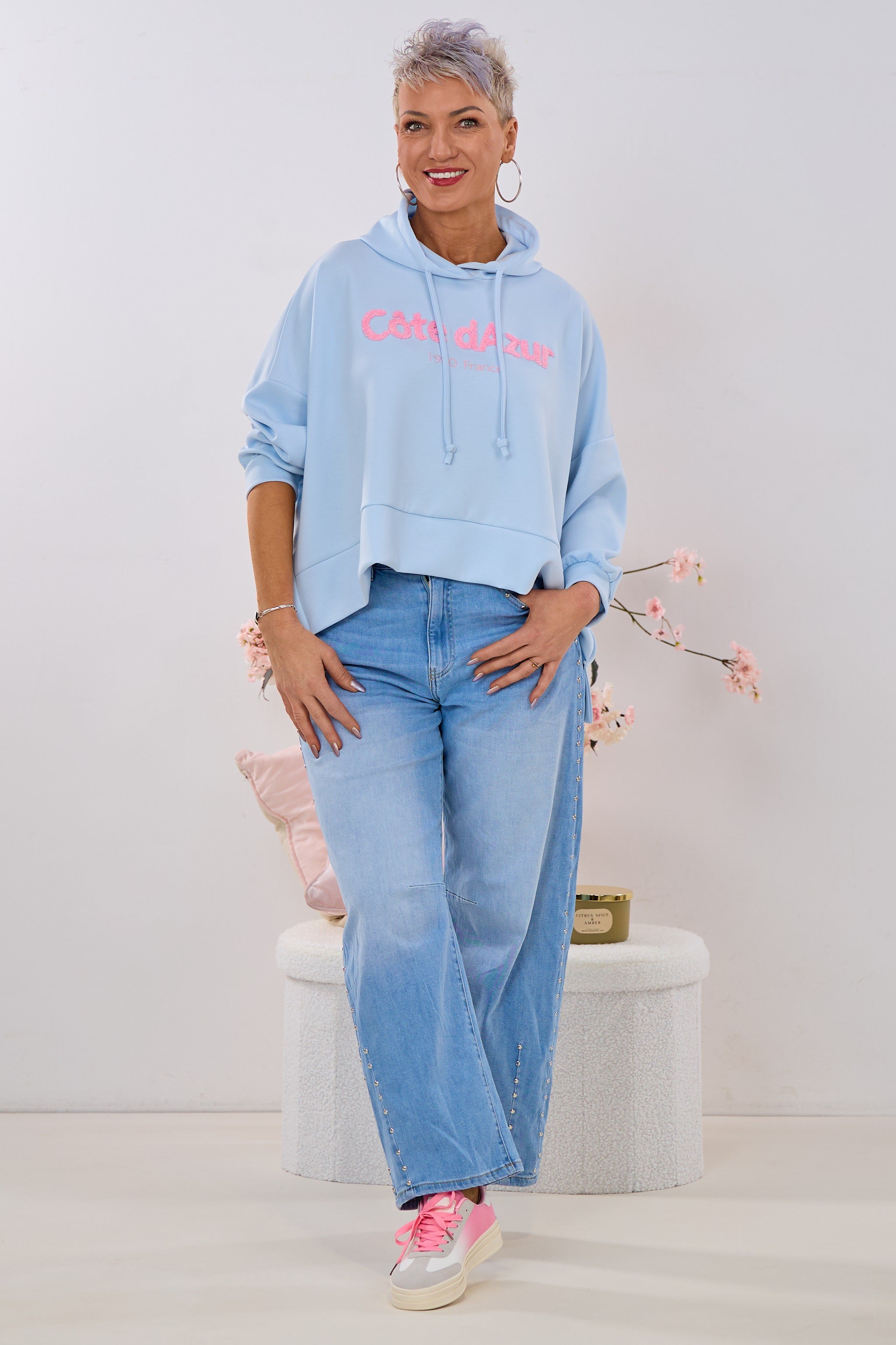 Cozy Hoodie Côte dAzur, hellblau