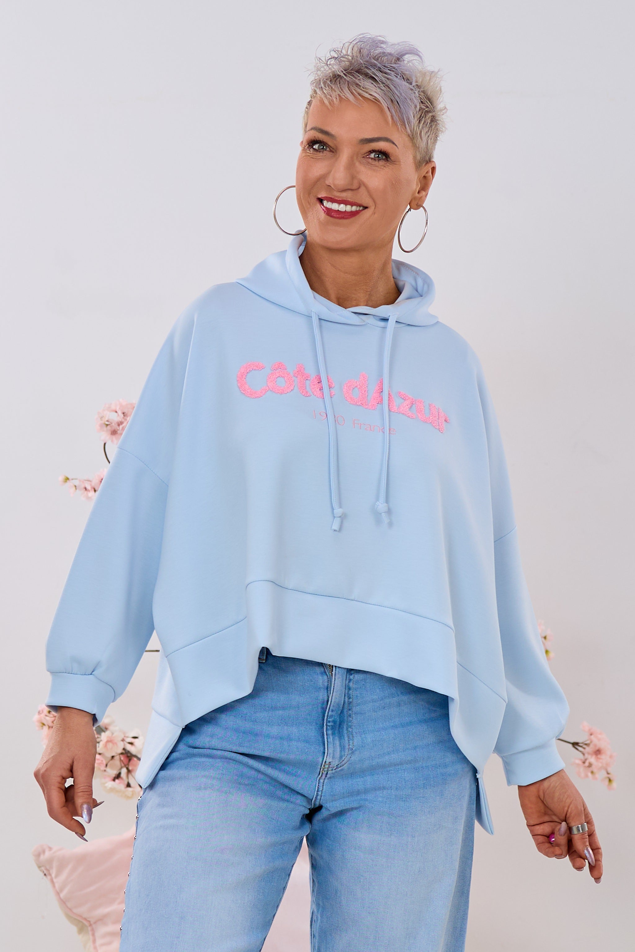 Cozy Hoodie Côte dAzur, hellblau