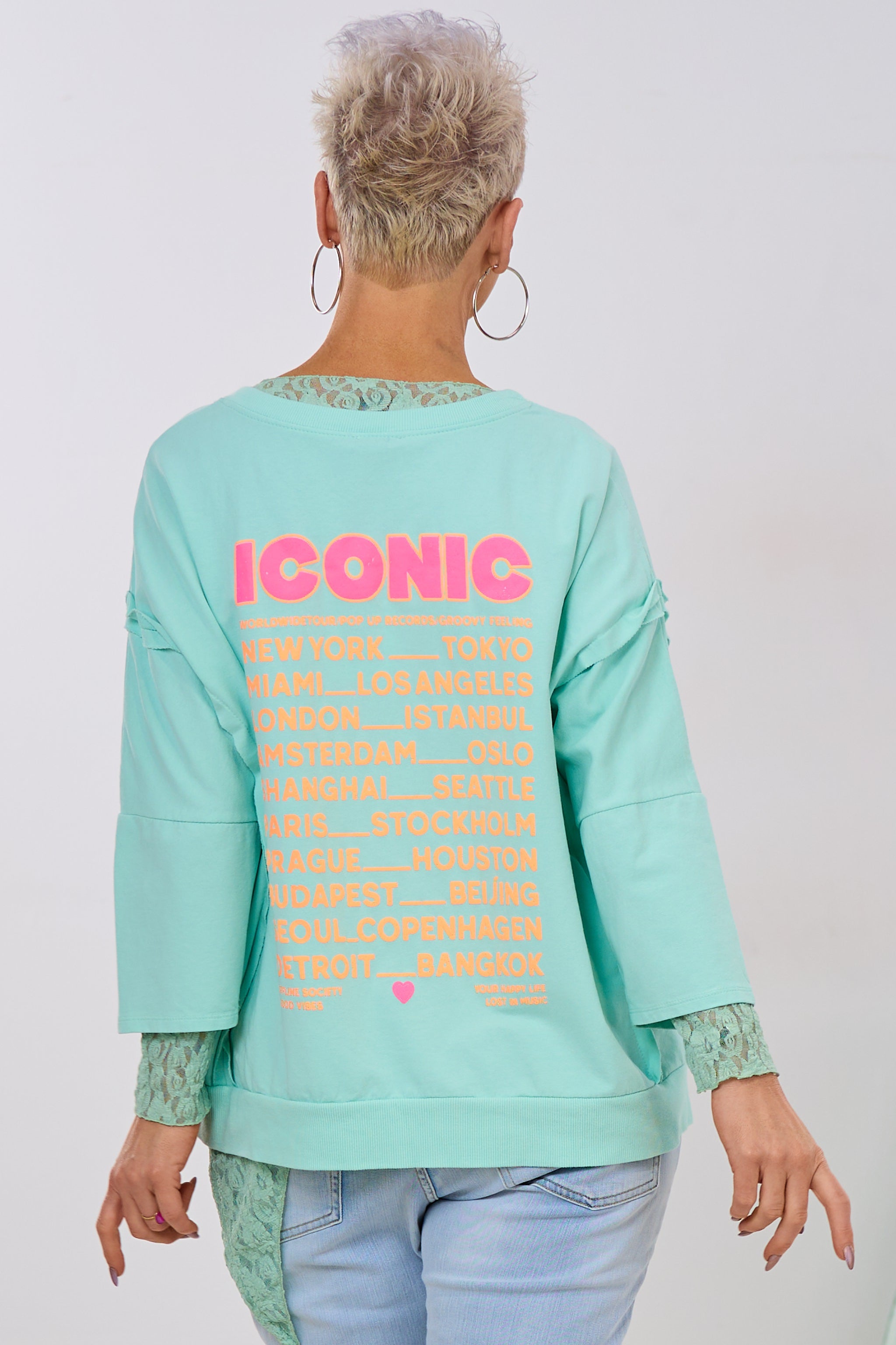 Sweaty ICONIC mit außenliegenden Nähten, mint