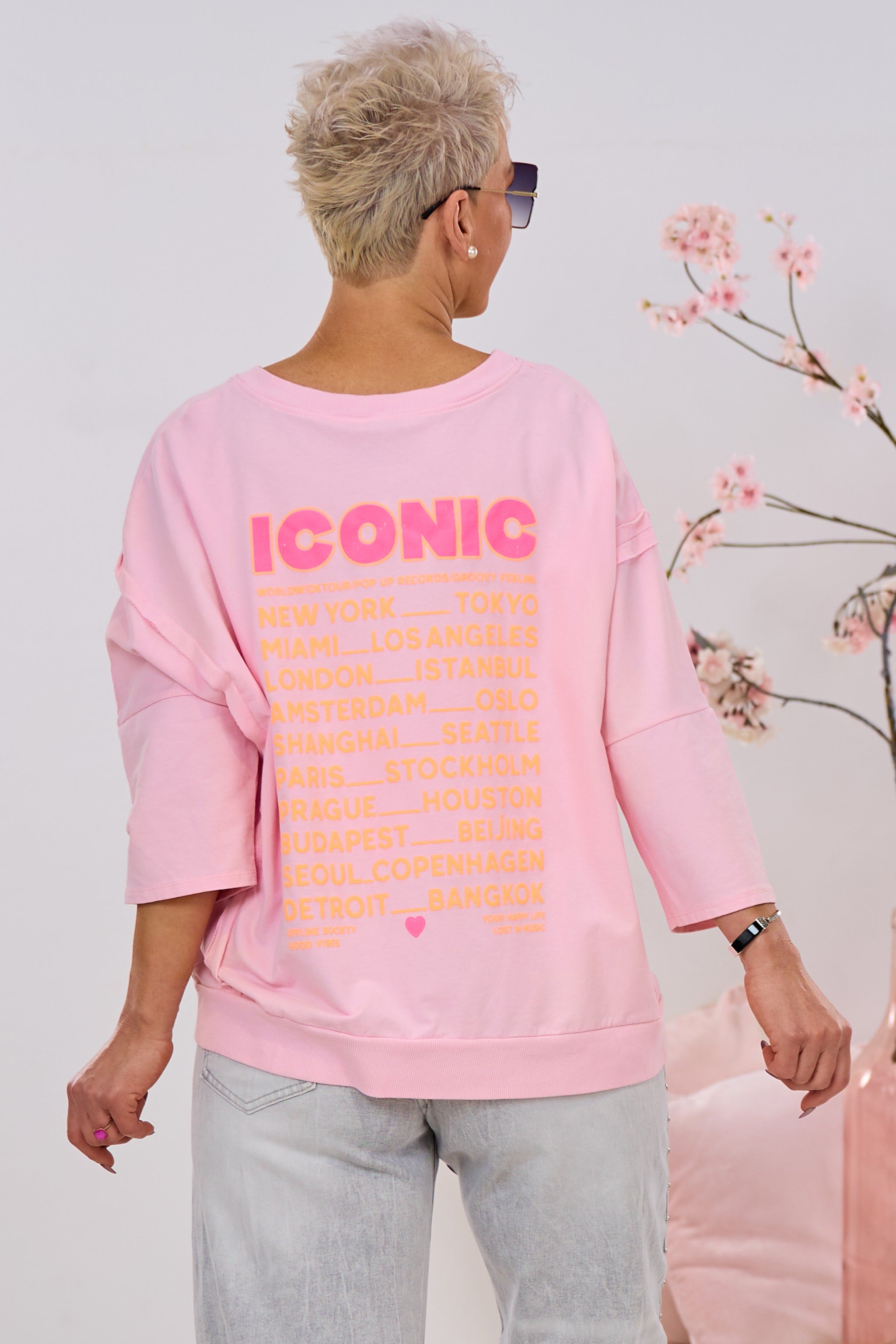 Sweaty ICONIC mit außenliegenden Nähten, rosa