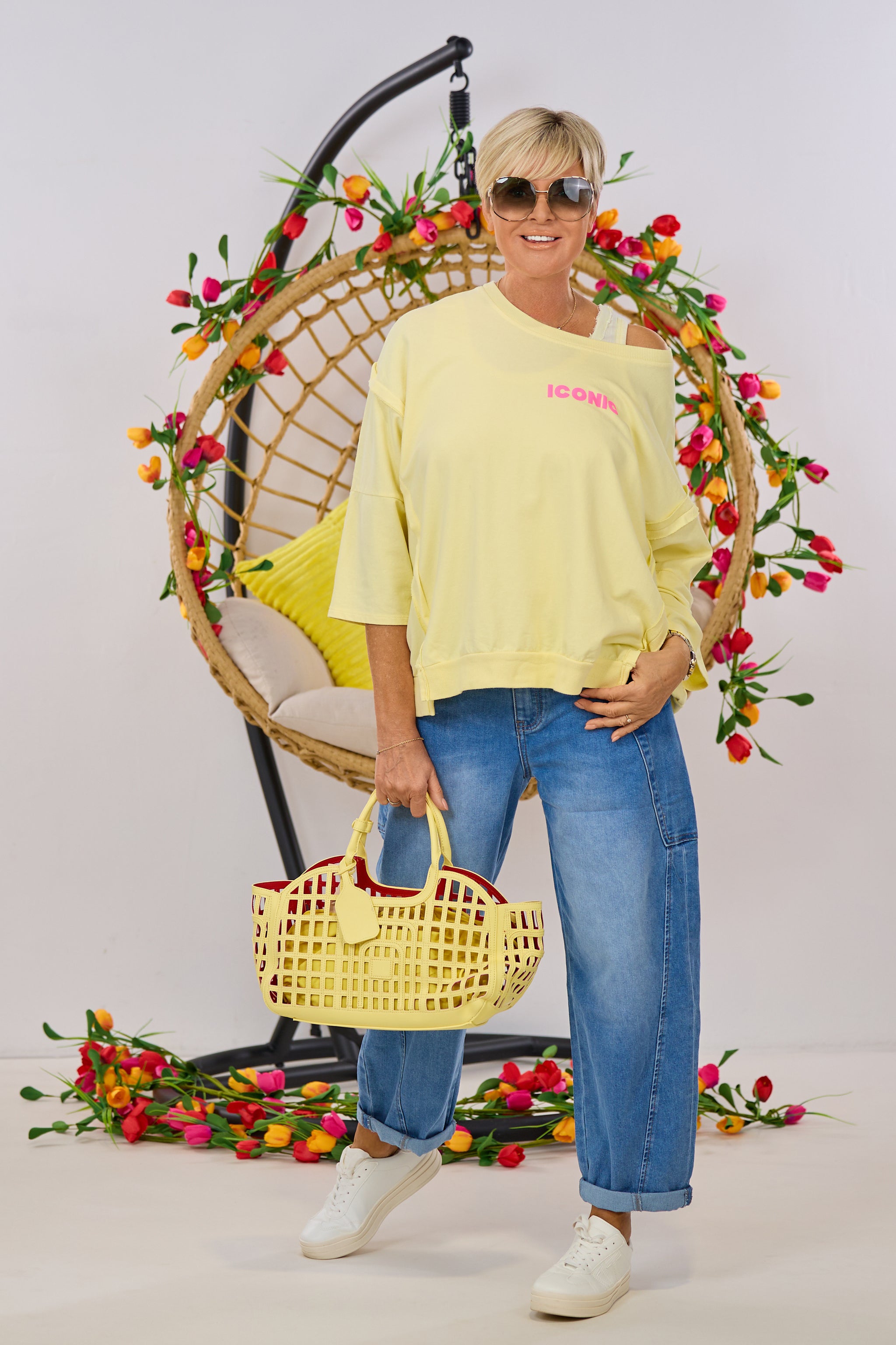 Sweaty ICONIC mit außenliegenden Nähten, gelb