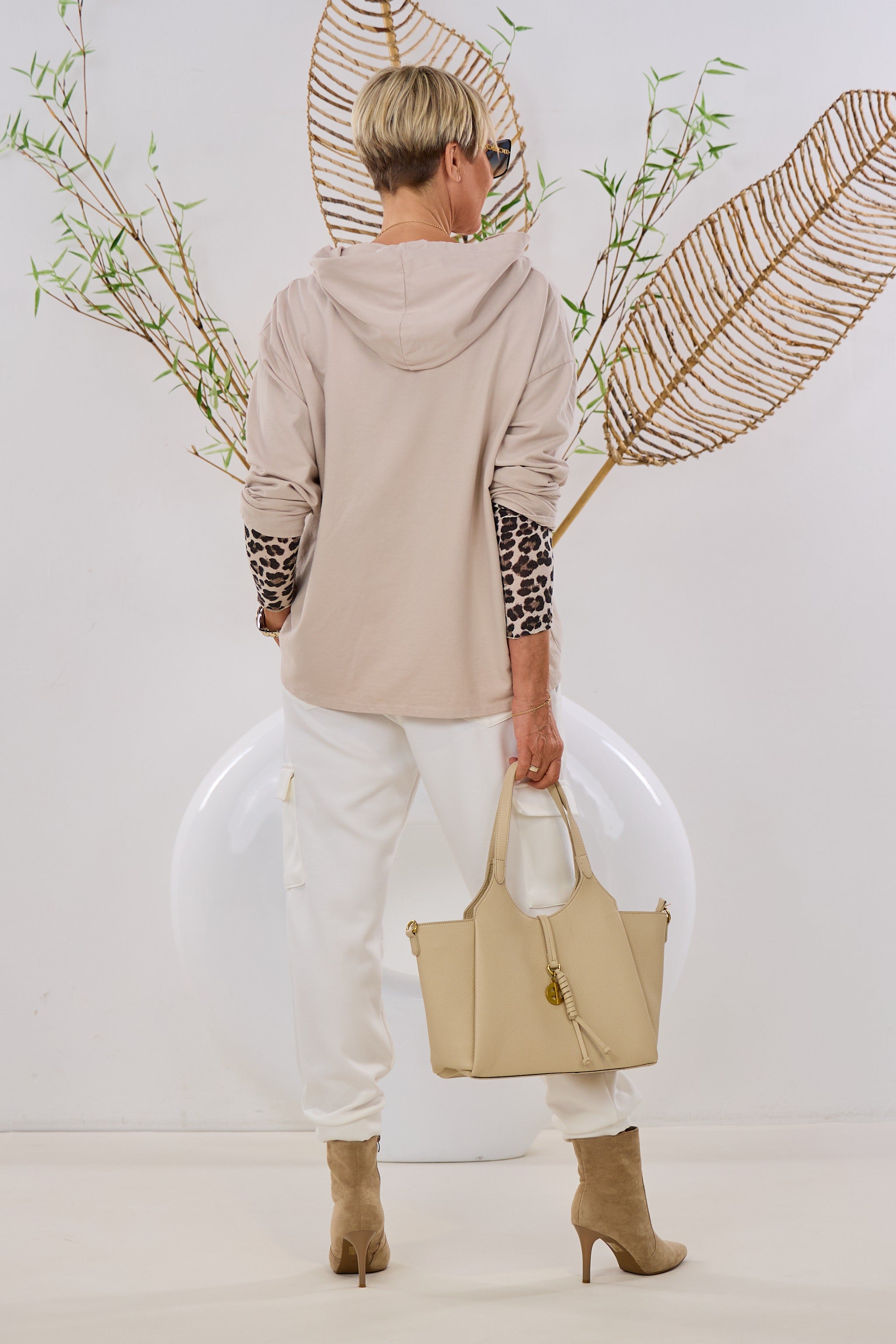 Hoodie I LOVE ME, beige