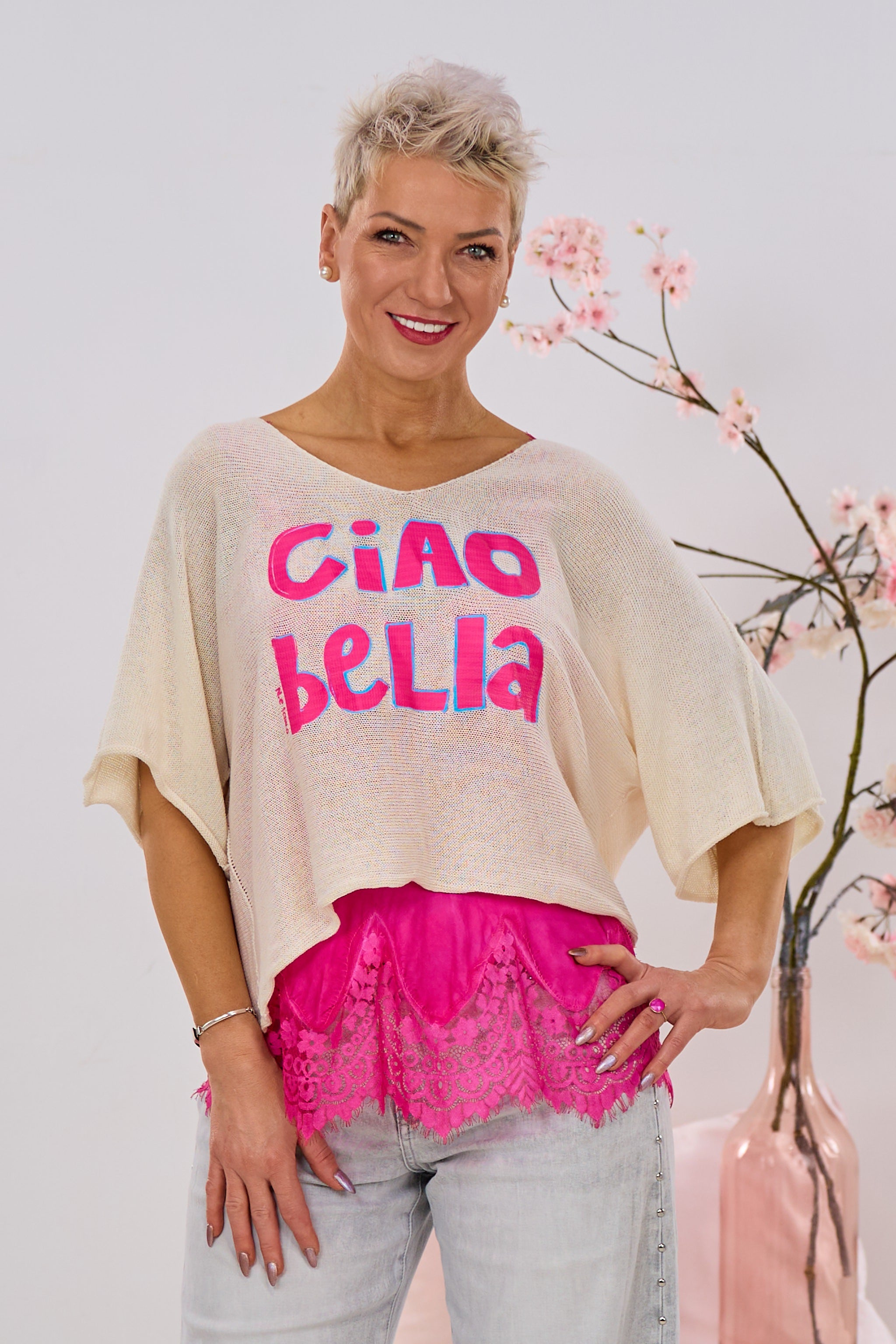 Strickpulli CIAO BELLA, beige-pink