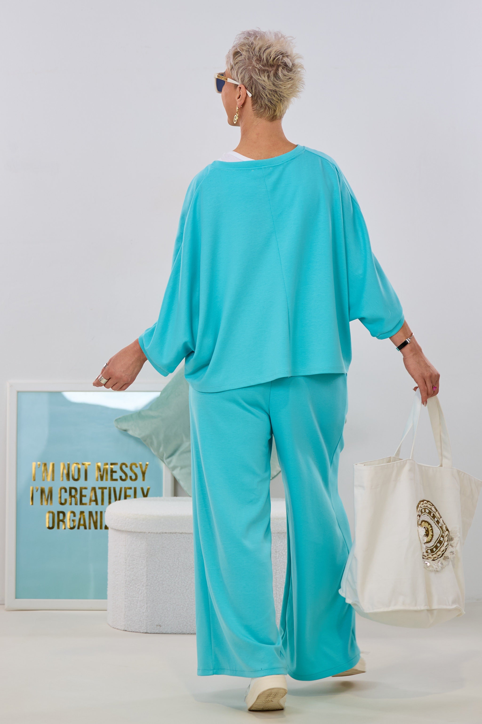 Cozy 2-Teiler c'est la vie - türkis