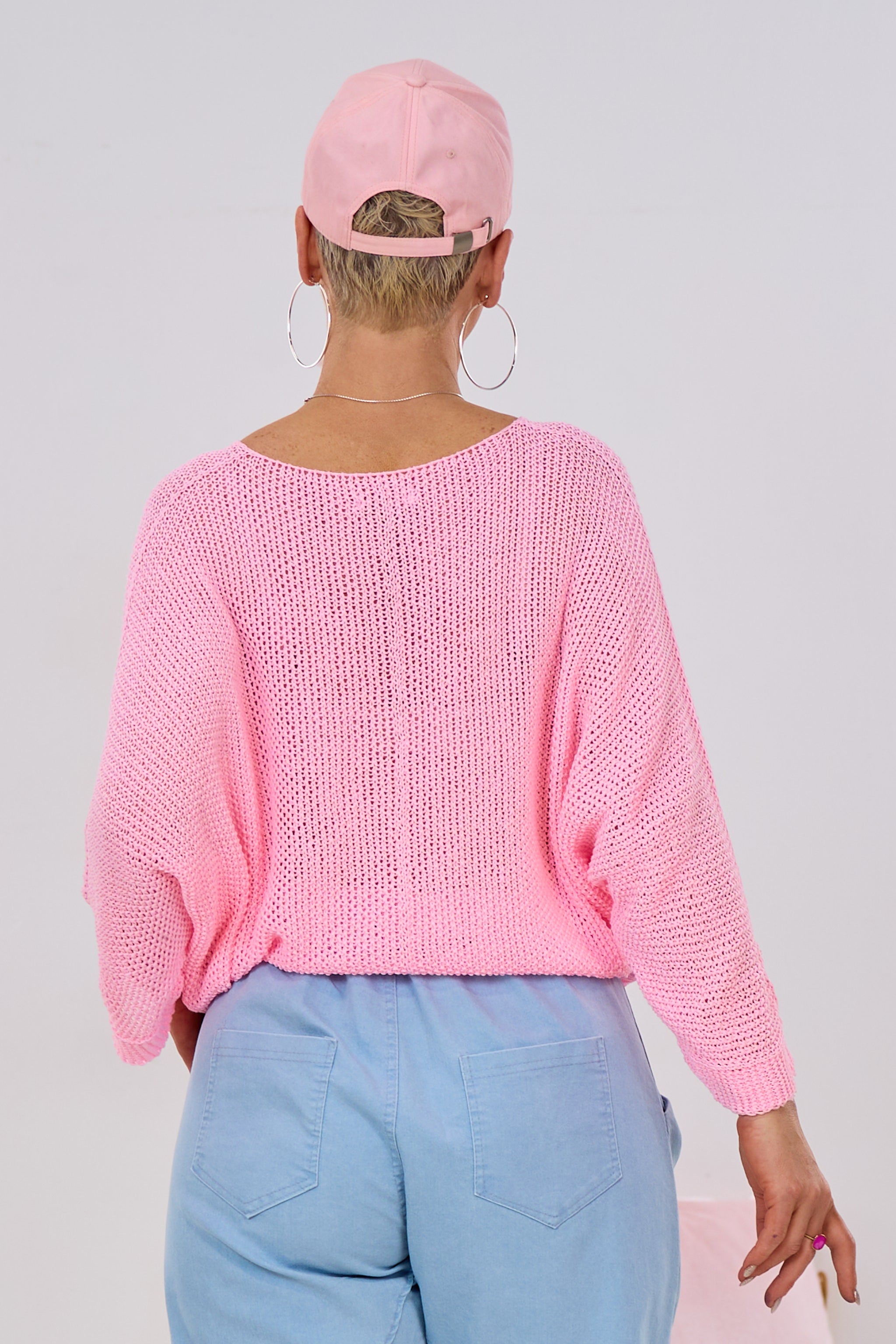 Strickpulli mit INFINITY-Flock, rosa