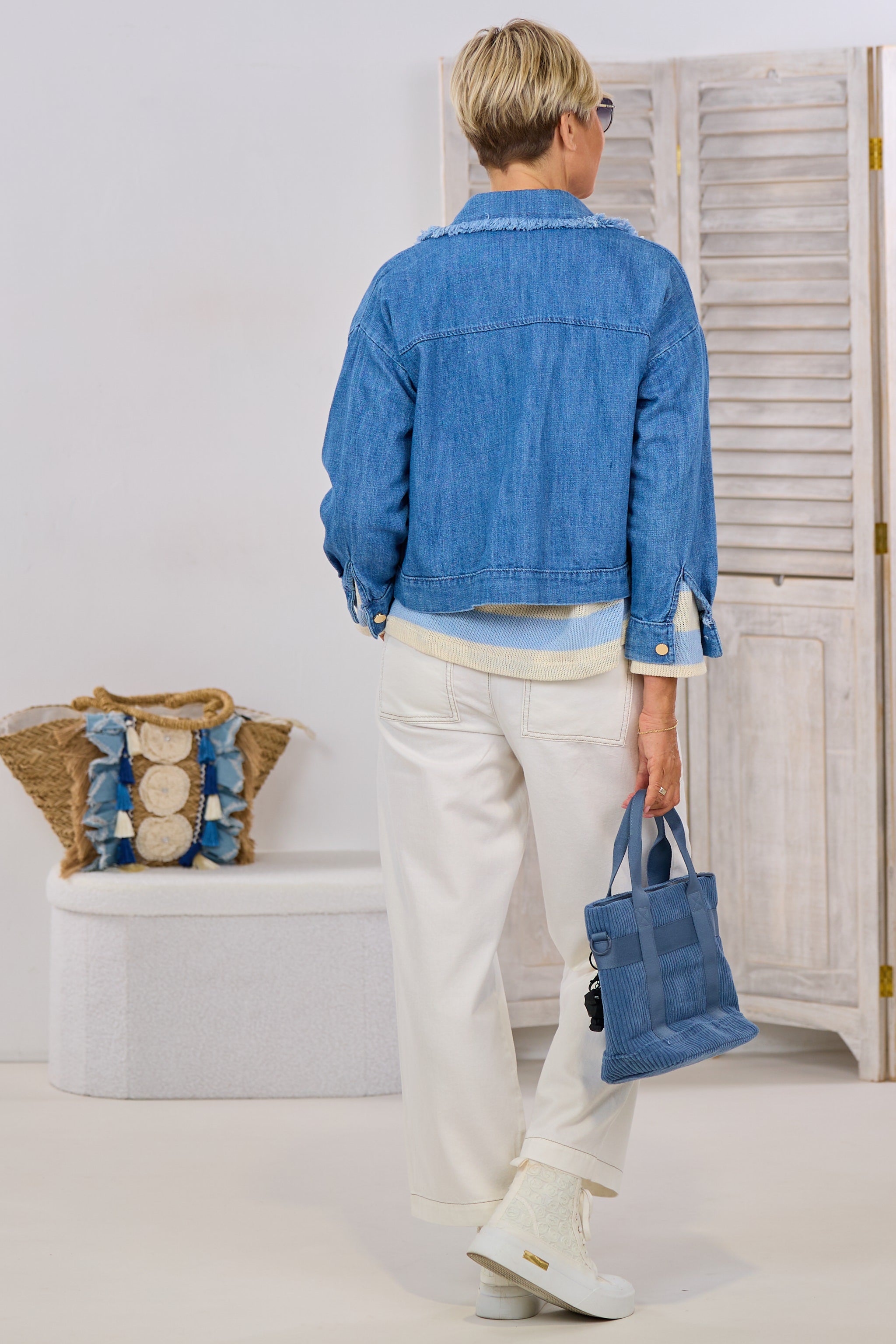 Jeansjacke im Hemdstyle, denim