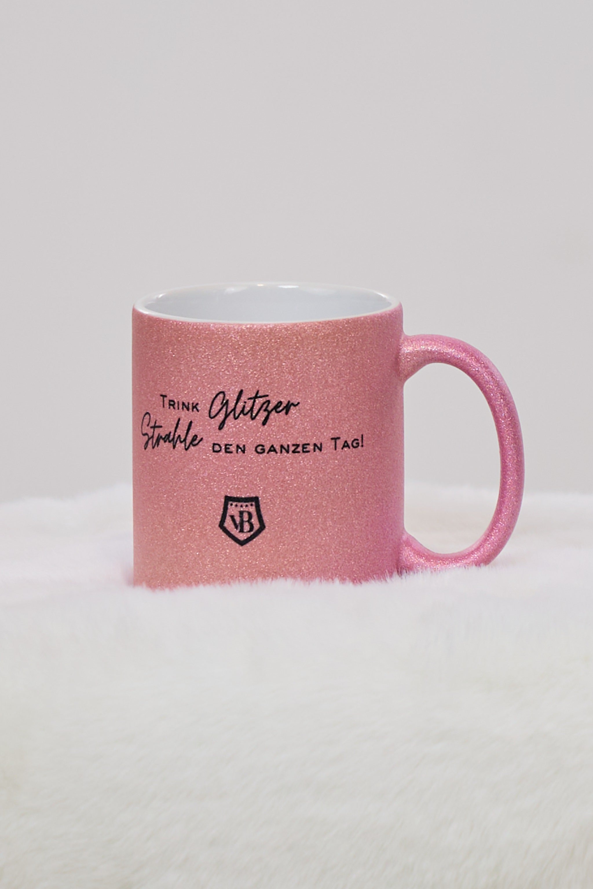 Glitzertasse: Trink Glitzer, Strahle den ganzen Tag!
