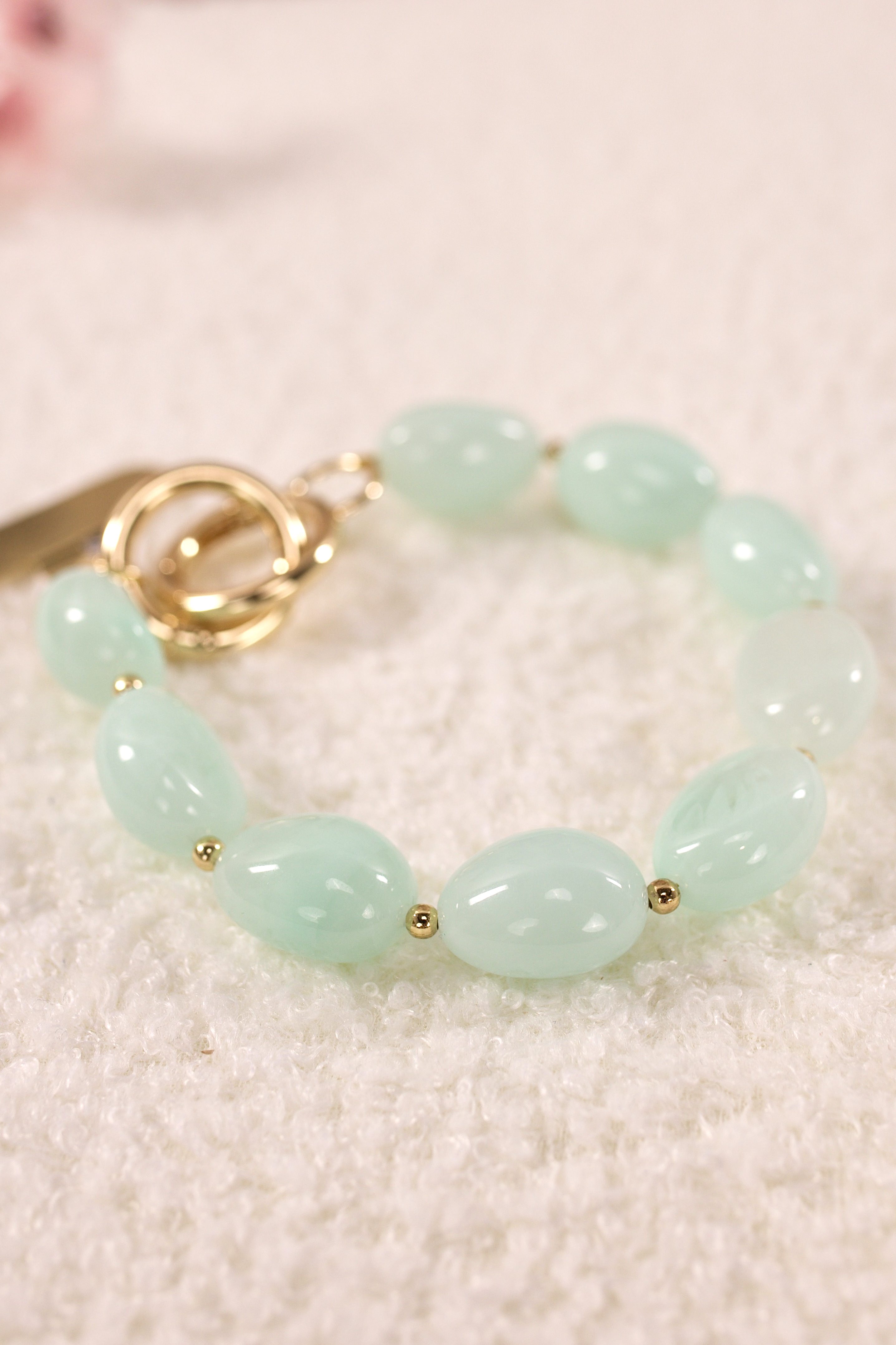 Handy-/Taschenanhänger, mint-gold