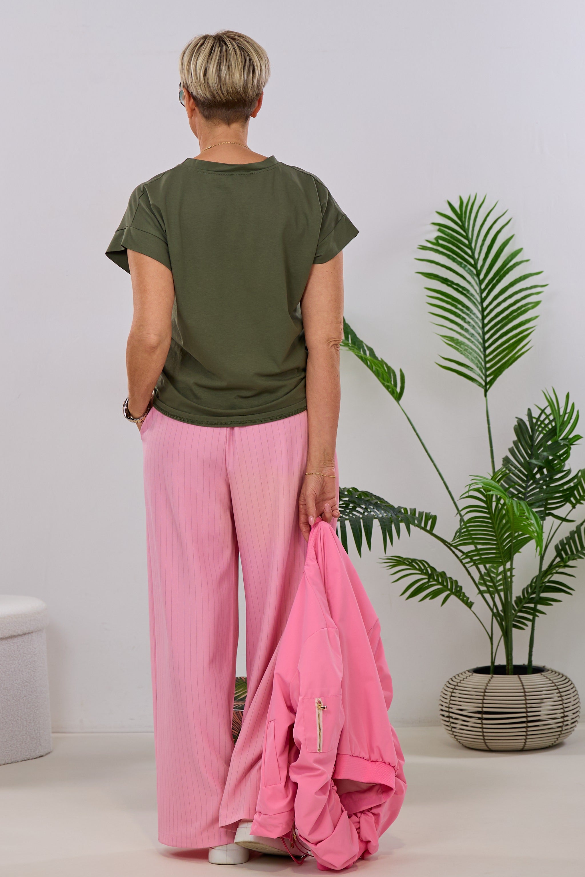 Shirt mit CIAO-Print, khaki-rosa