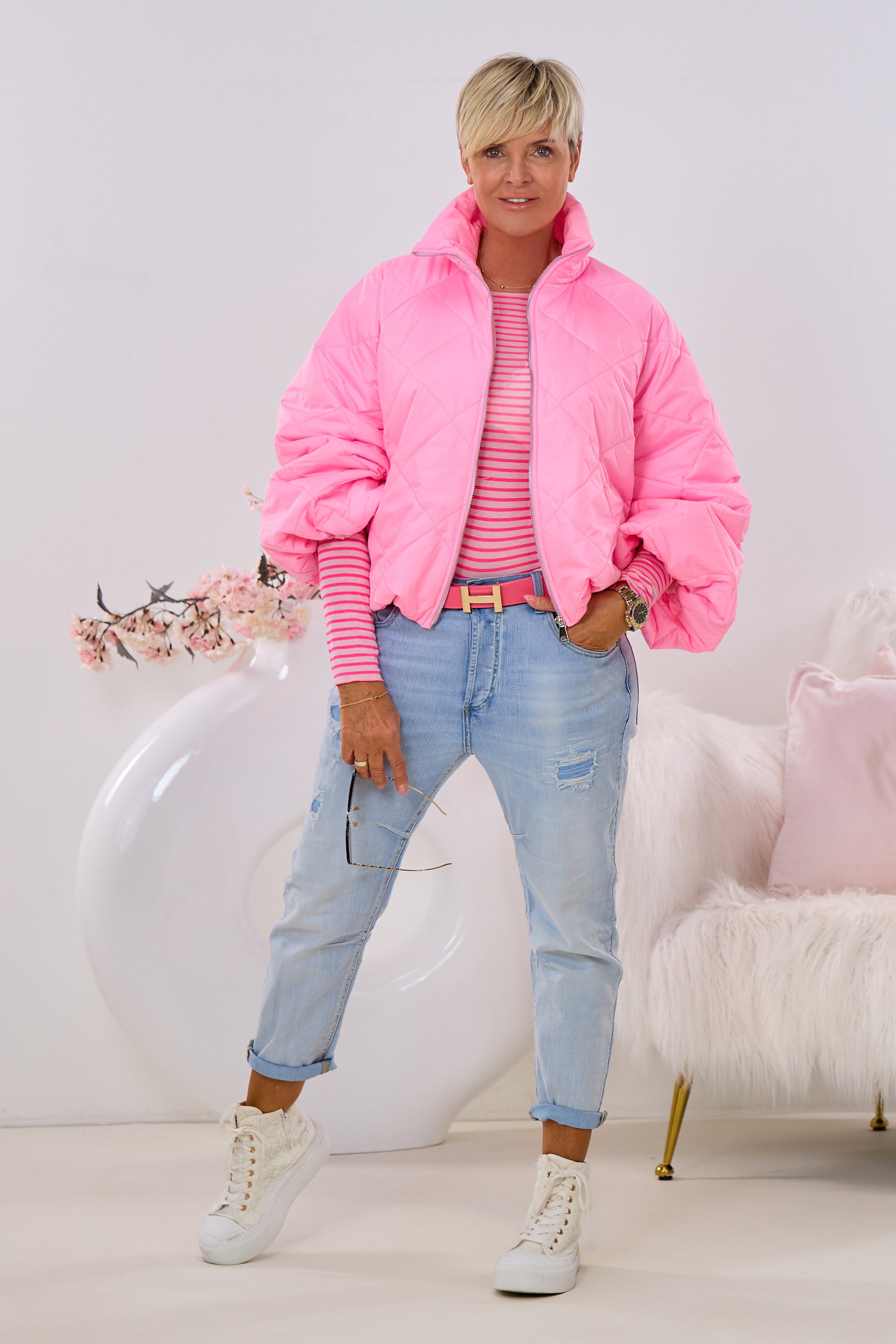 Steppjacke im Balloon-Style, candyrosa