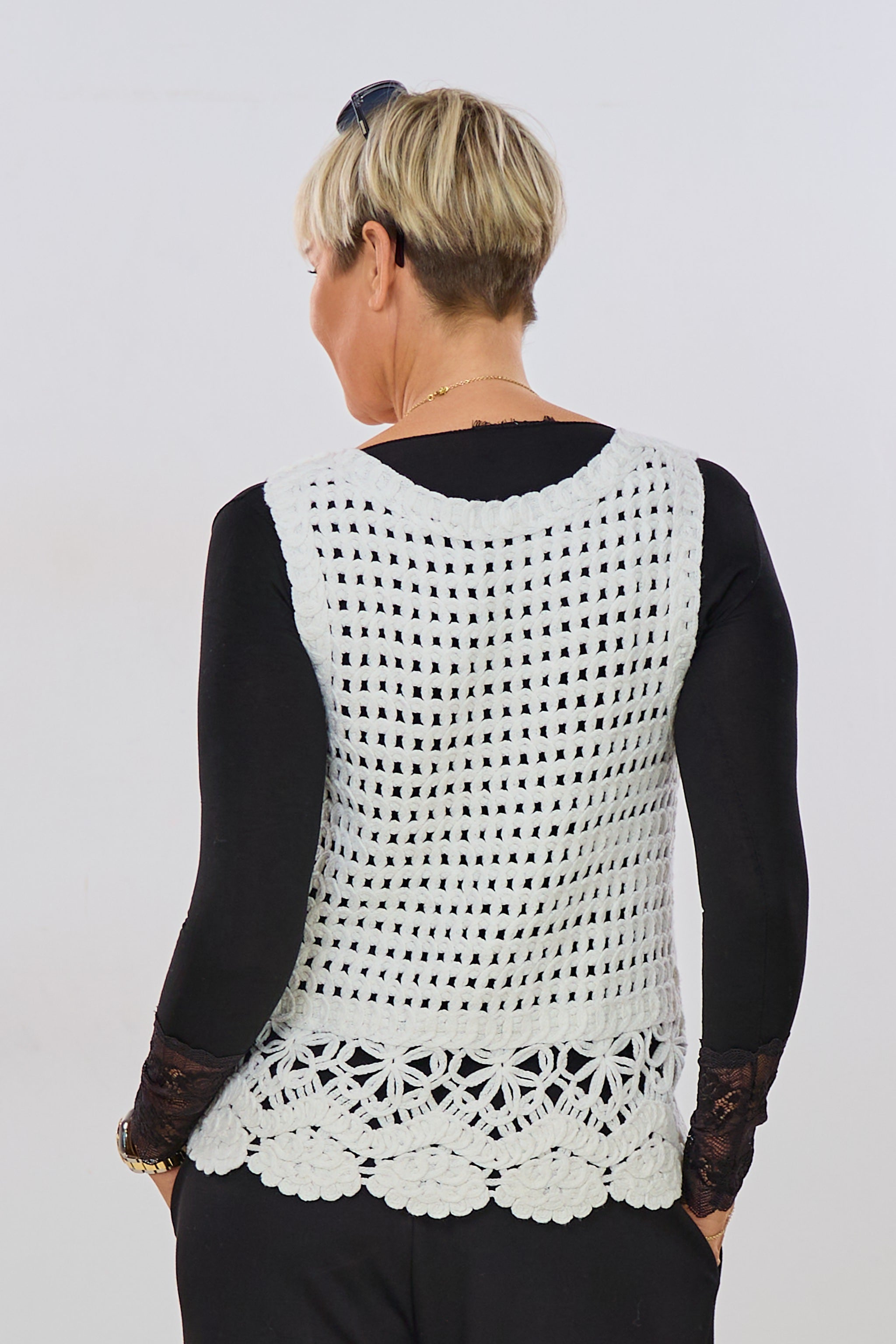 Häkel Top, ecru
