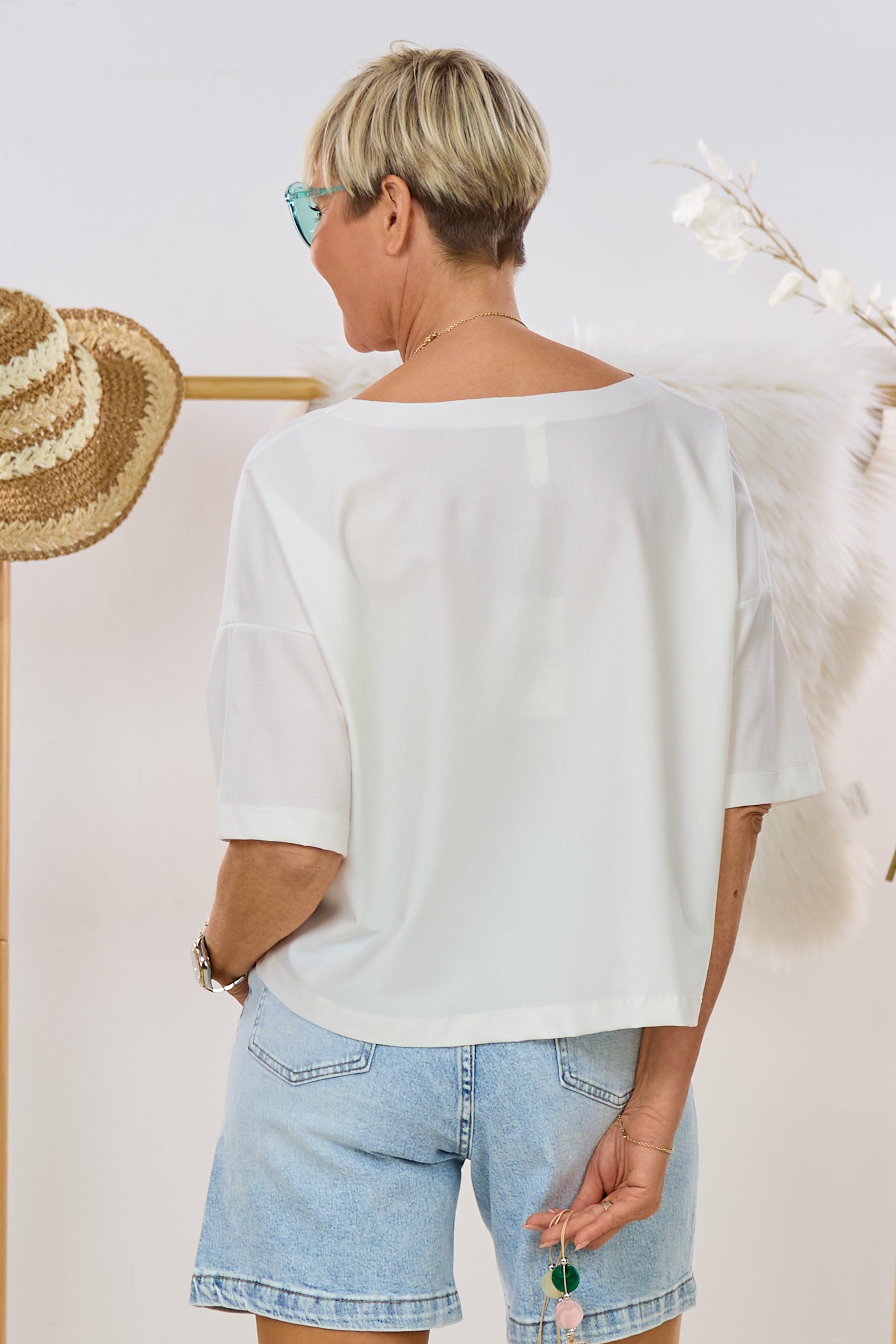 Feines Cozy Shirt, ecru