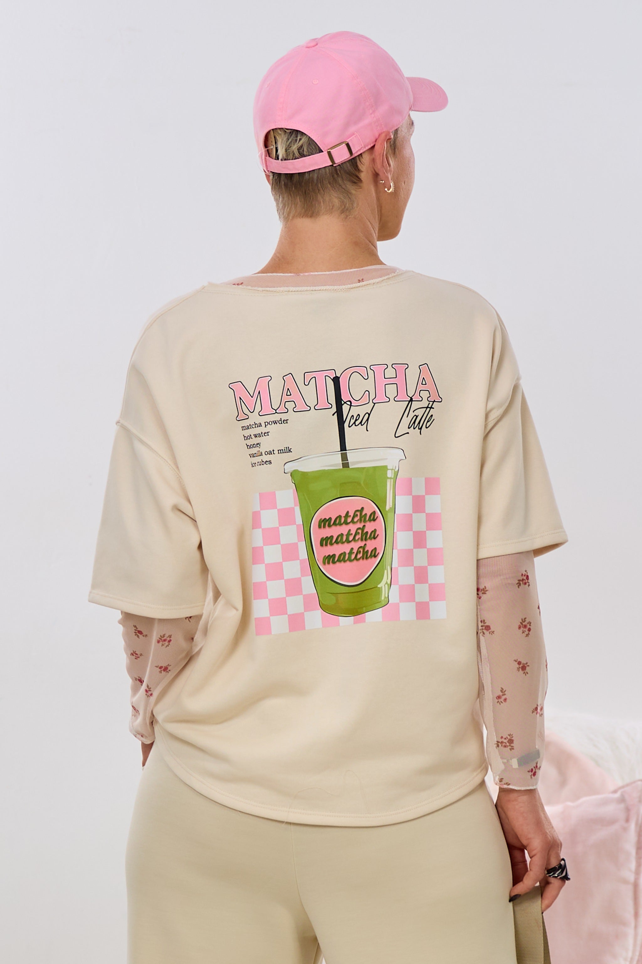 kurzarm Sweaty MATCHA, beige