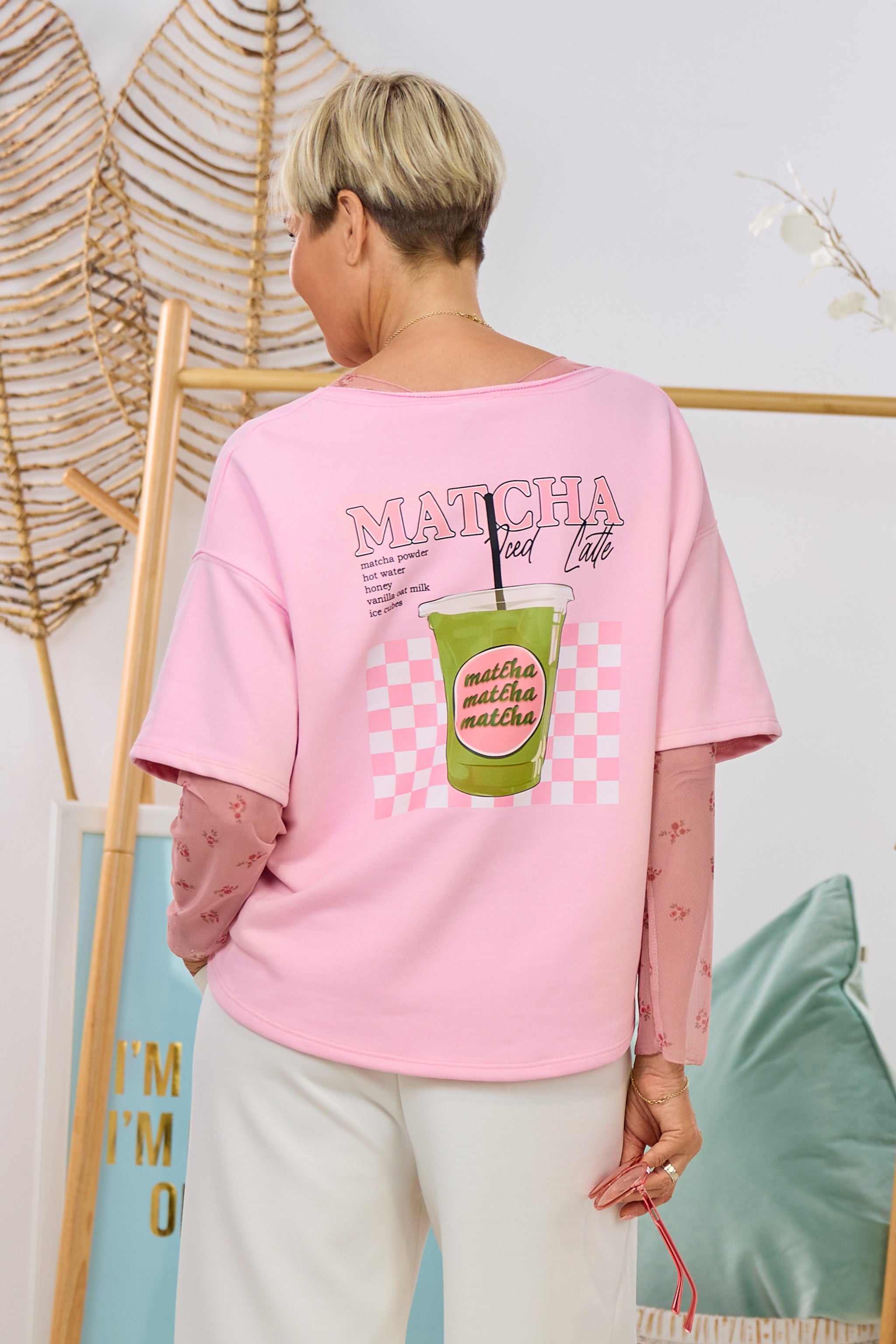 kurzarm Sweaty MATCHA, rosa