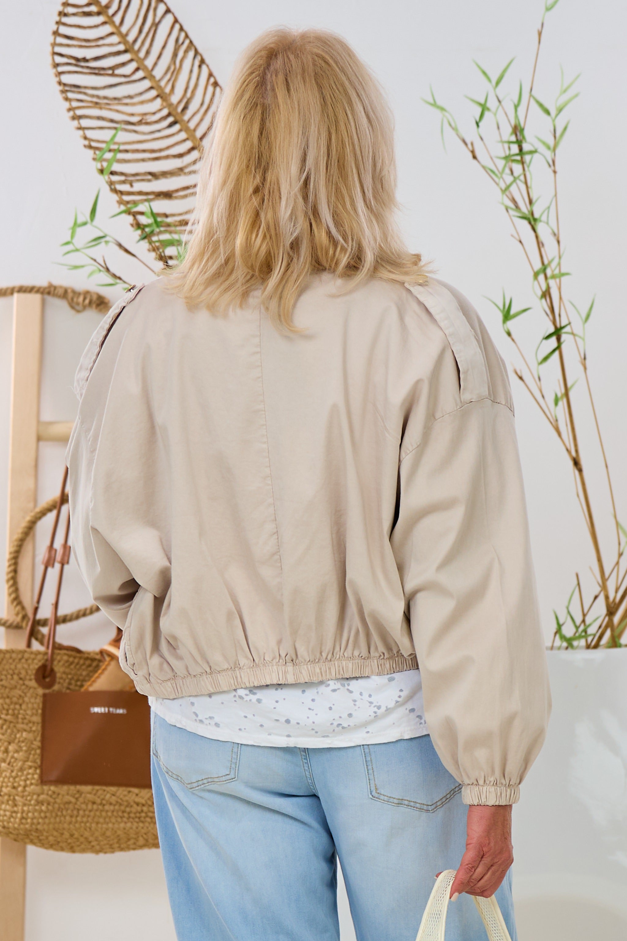 Blouson mit Schulterklappen, beige