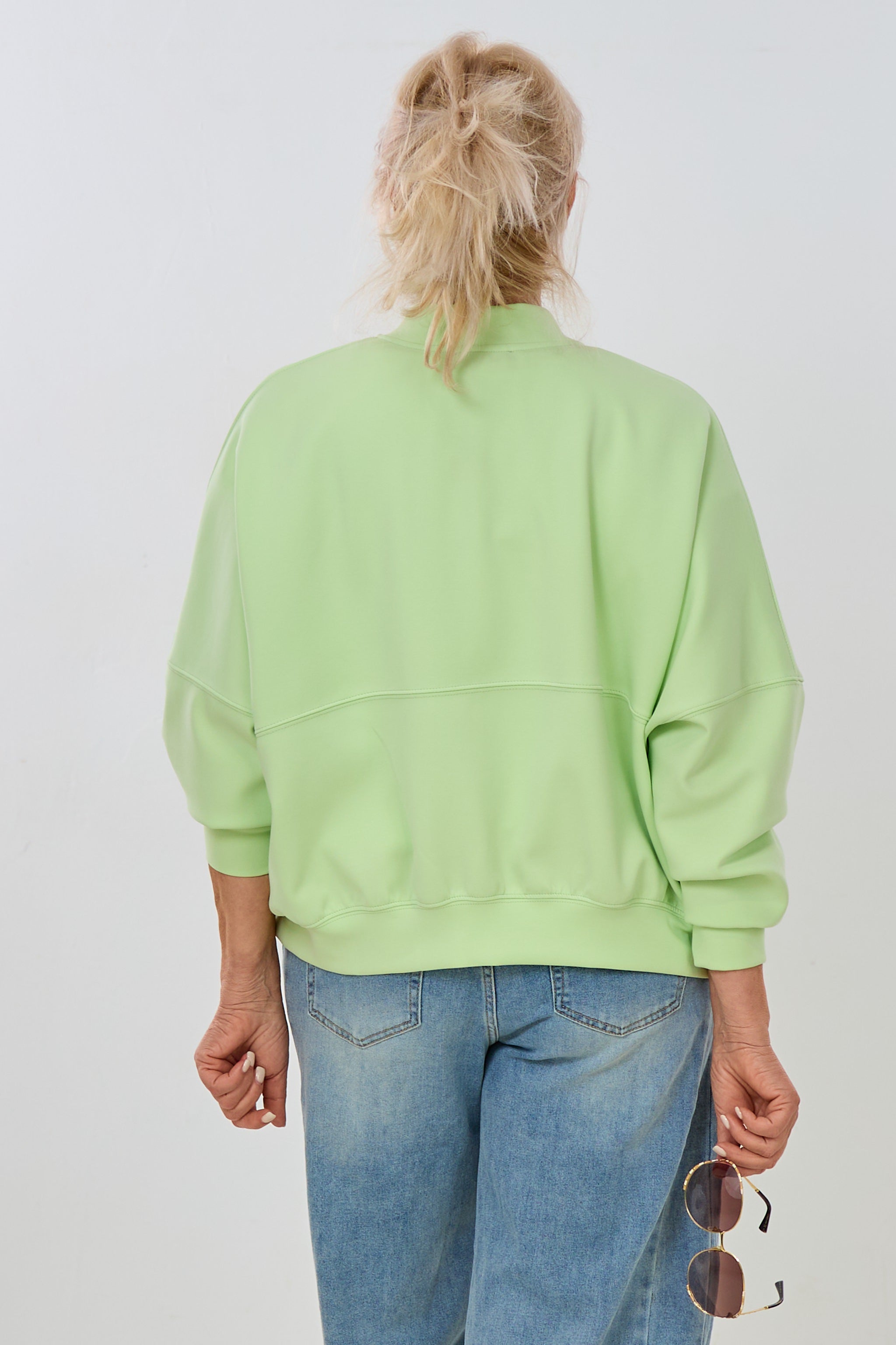 Blouson mit Steppnähten, kiwi