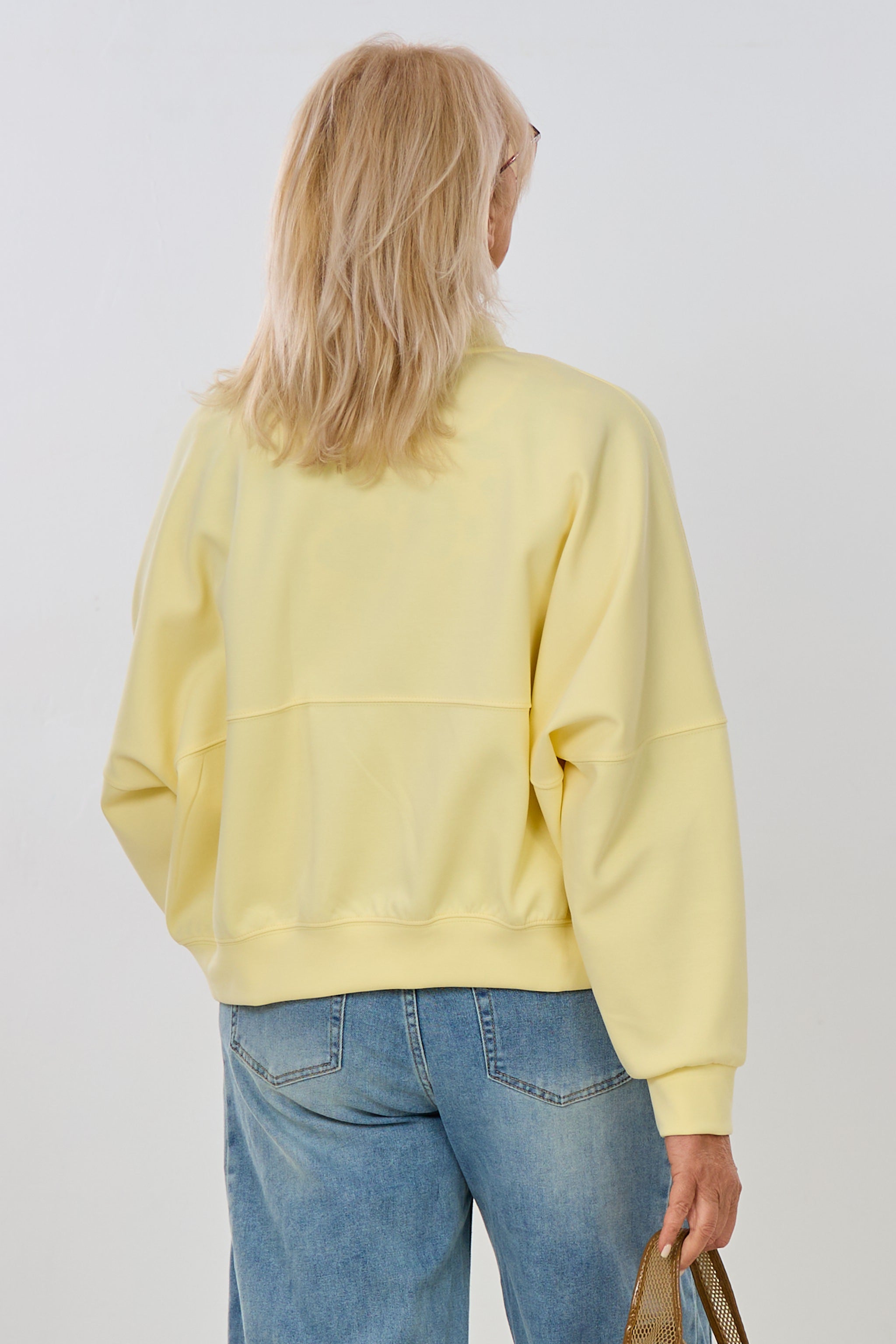 Blouson mit Steppnähten, gelb