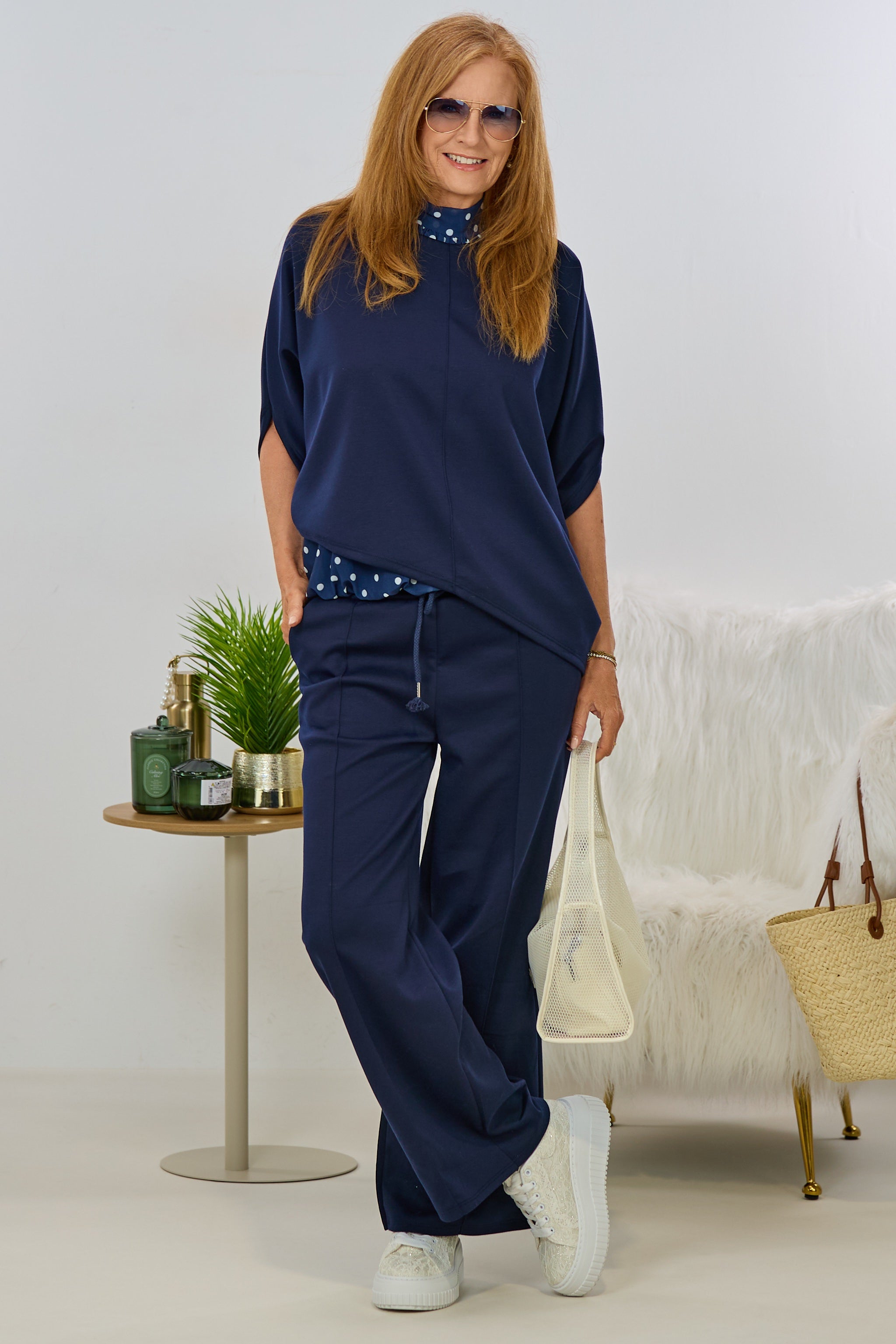 Cozy 2-Teiler mit Biese, marine
